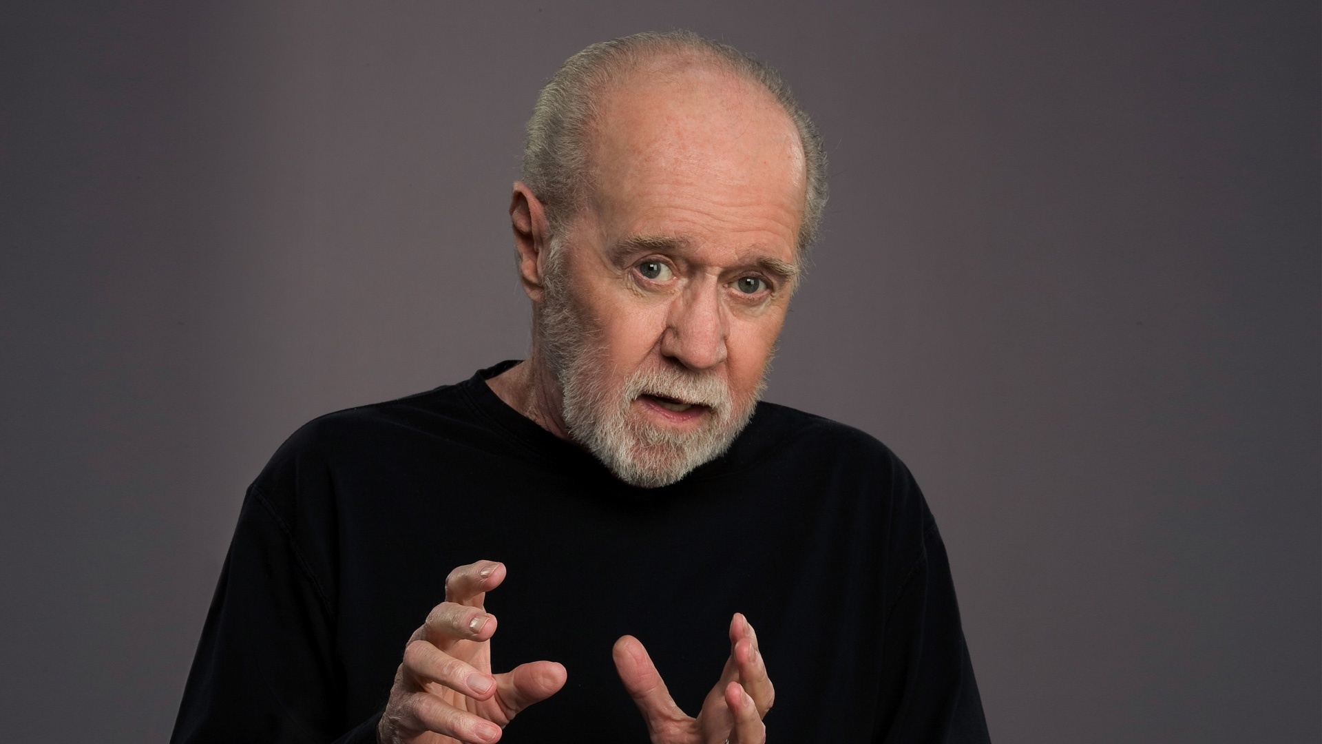 George Carlin, Iconic comedian, Witty observations, Unapologetic humor, 1920x1080 Full HD Desktop