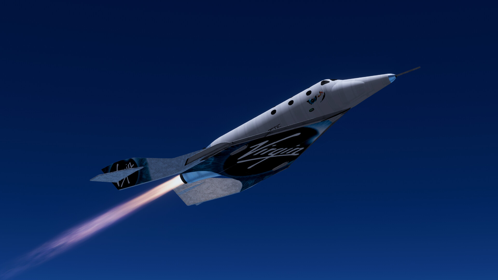 Virgin Galactic, Spaceplane creativity, KerbalX spacecraft, Astronautical art, 1920x1080 Full HD Desktop