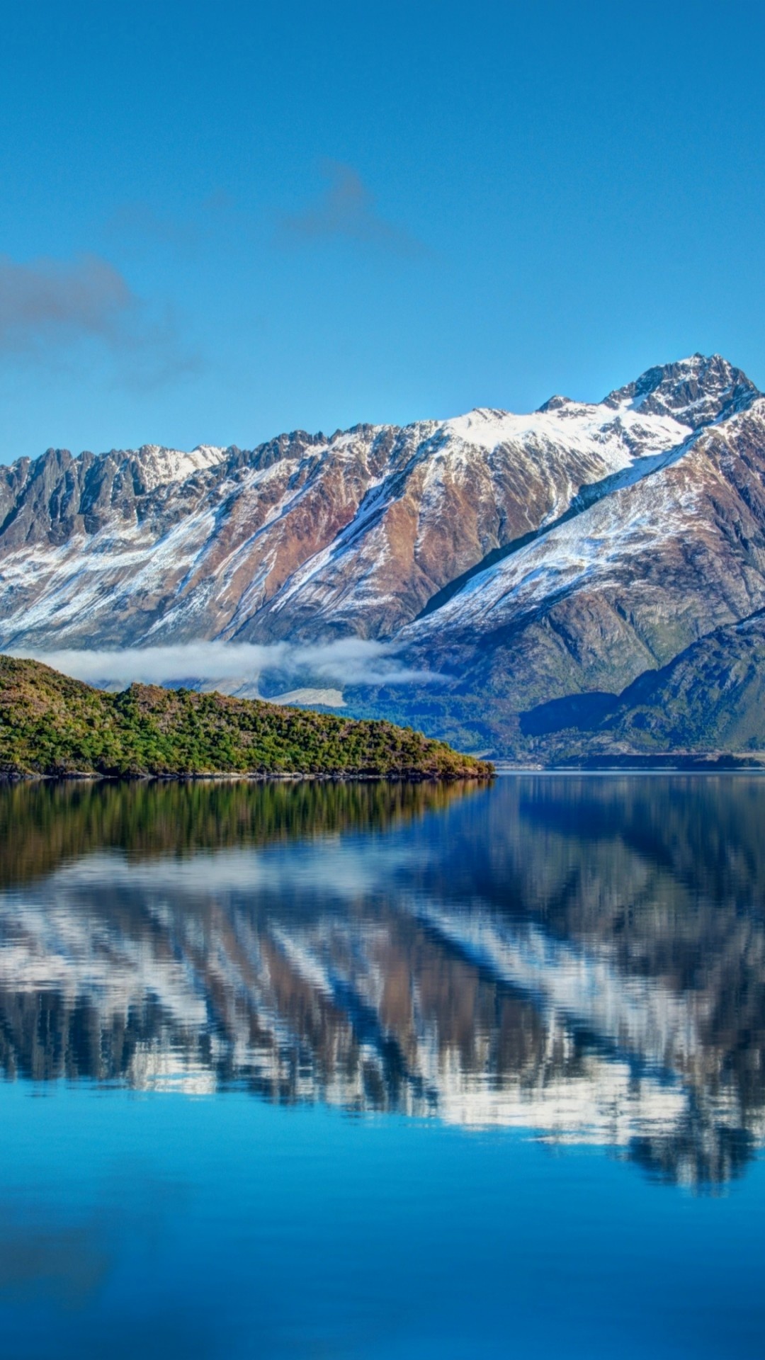 New Zealand mountain, Lake view, Sky reflection, Natural landscape, 1080x1920 Full HD Phone