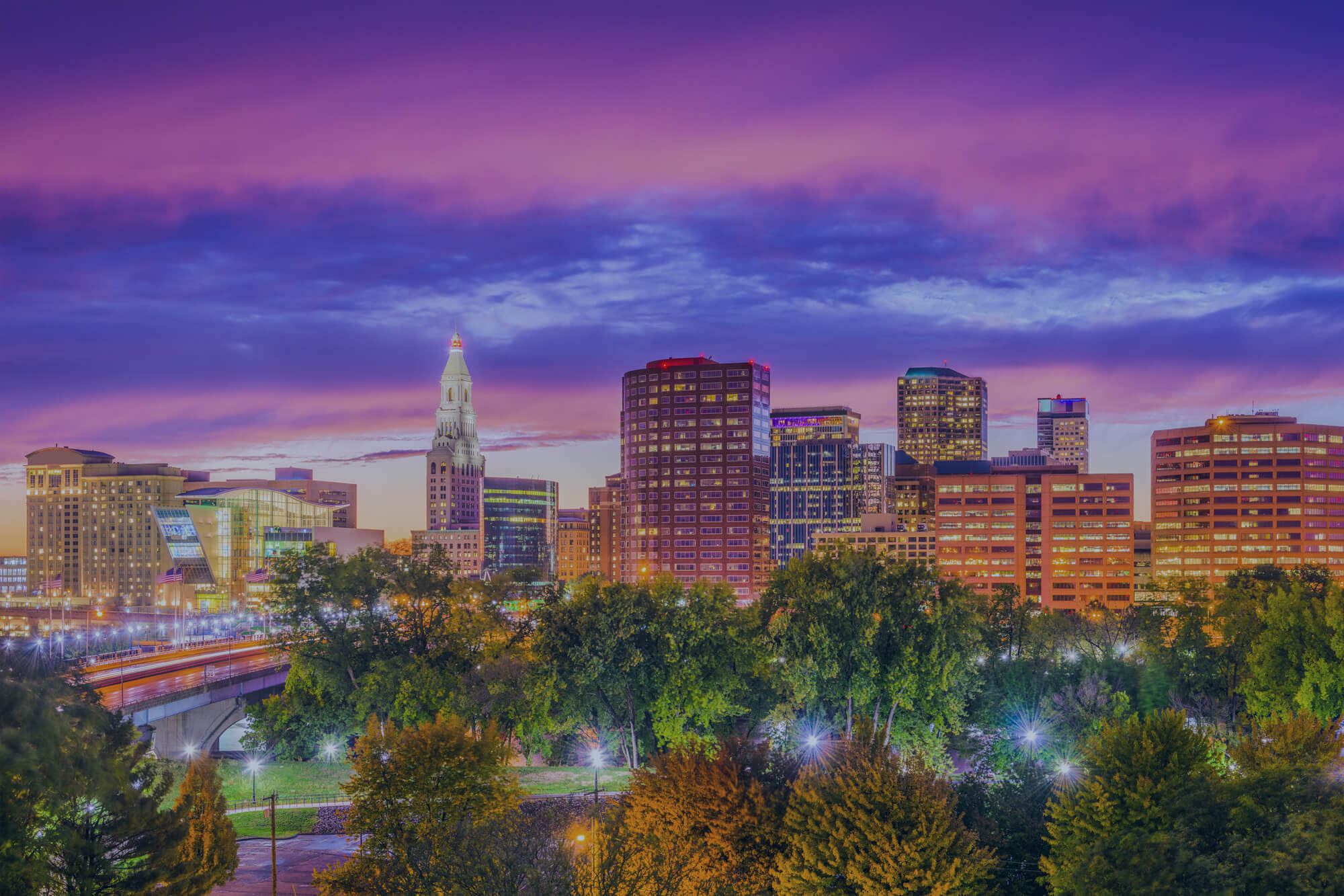 Hartford Skyline, Metro Hartford region, Shelbourne, Hartford CT, 2000x1340 HD Desktop