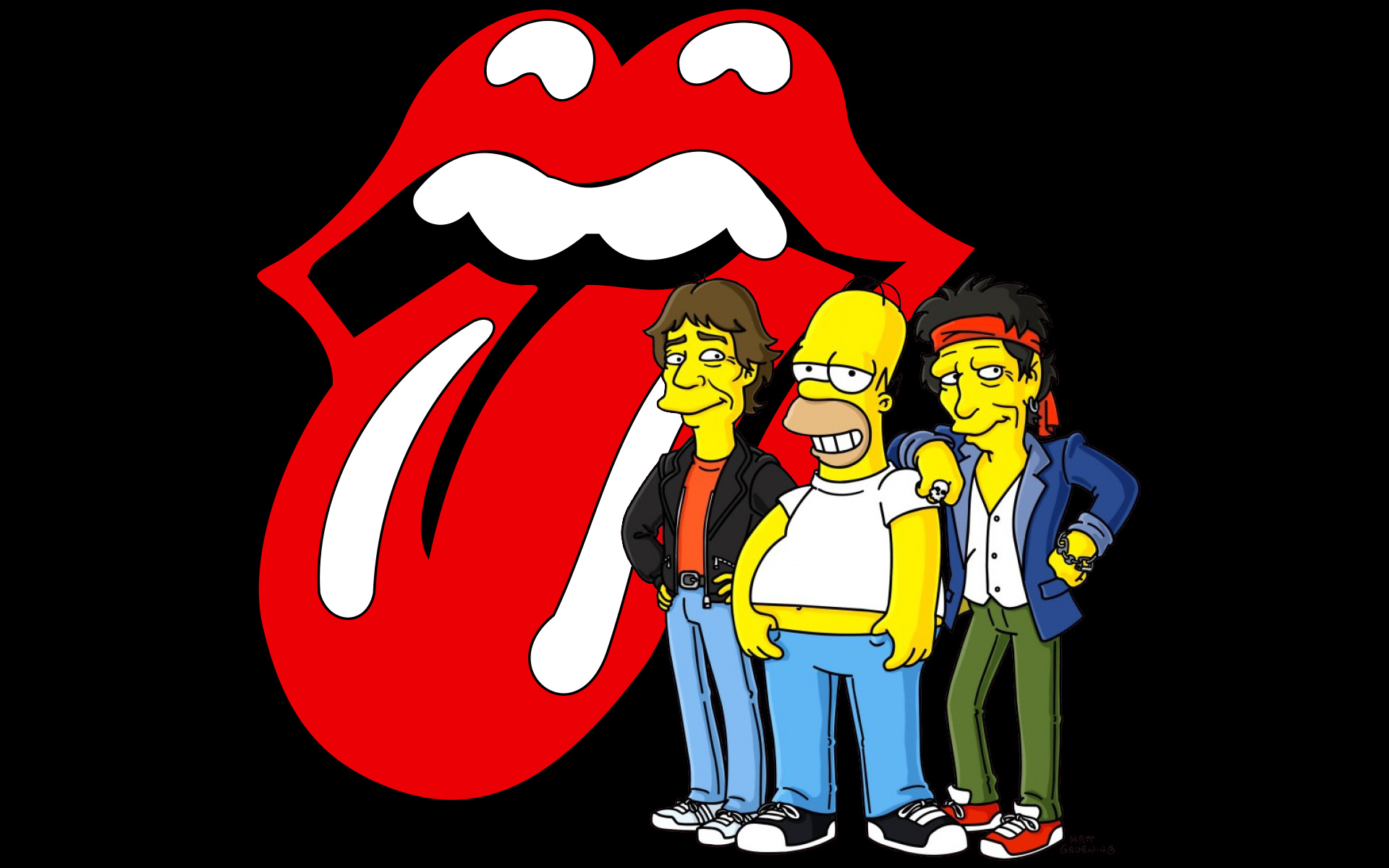 Rolling Stones, Homer (The Simpsons) Wallpaper, 1920x1200 HD Desktop