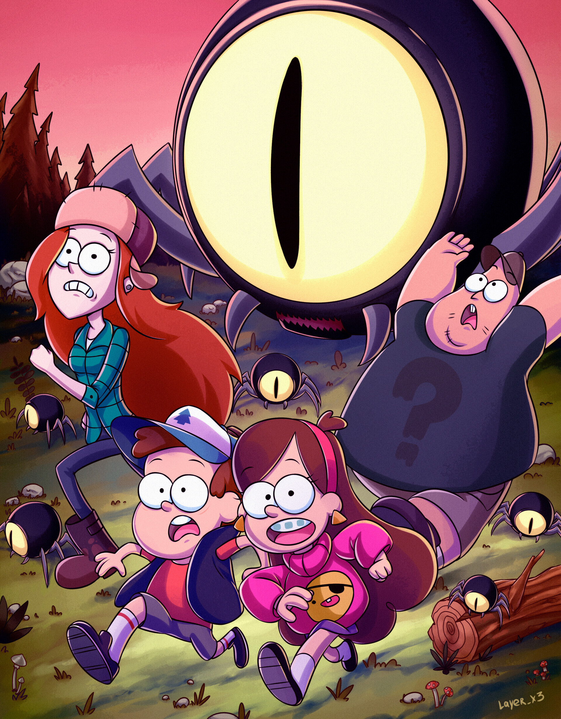 Gravity Falls Animation, Artstation creations, Stunning illustrations, Artistic genius, 1920x2460 HD Phone