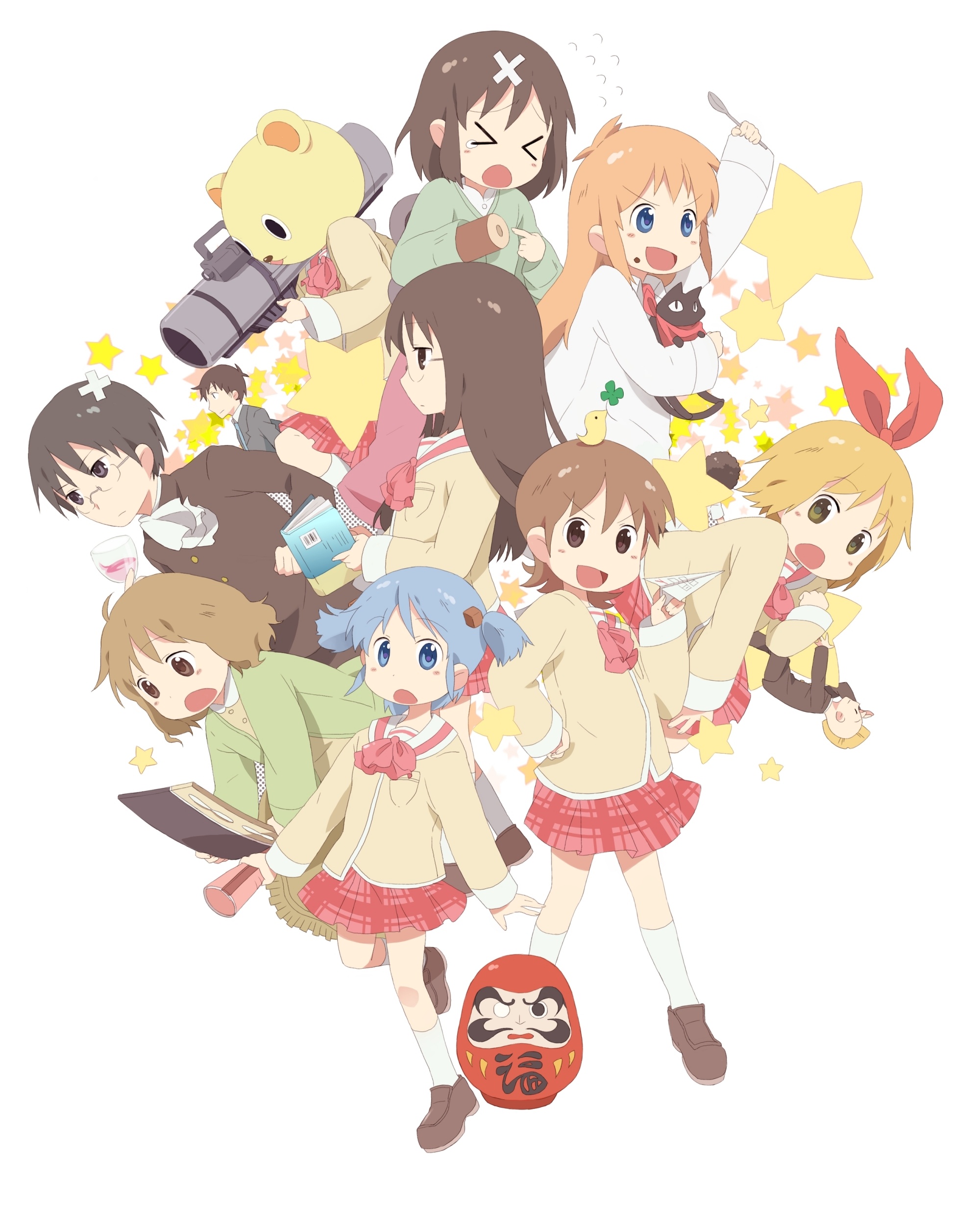 Ordinary Life Anime, Zerochan anime, Image board, Nichijou, 2000x2510 HD Phone