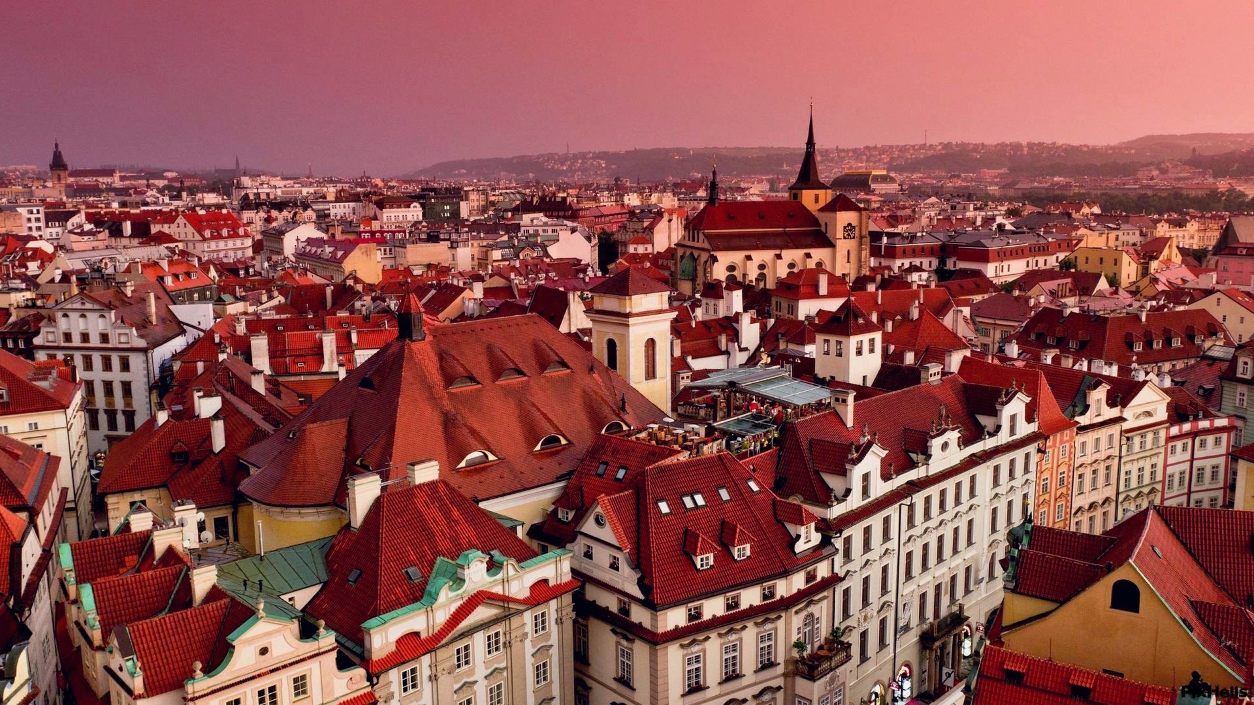 Captivating city, Architectural marvels, Stunning landmarks, Prague's treasures, 2560x1440 HD Desktop