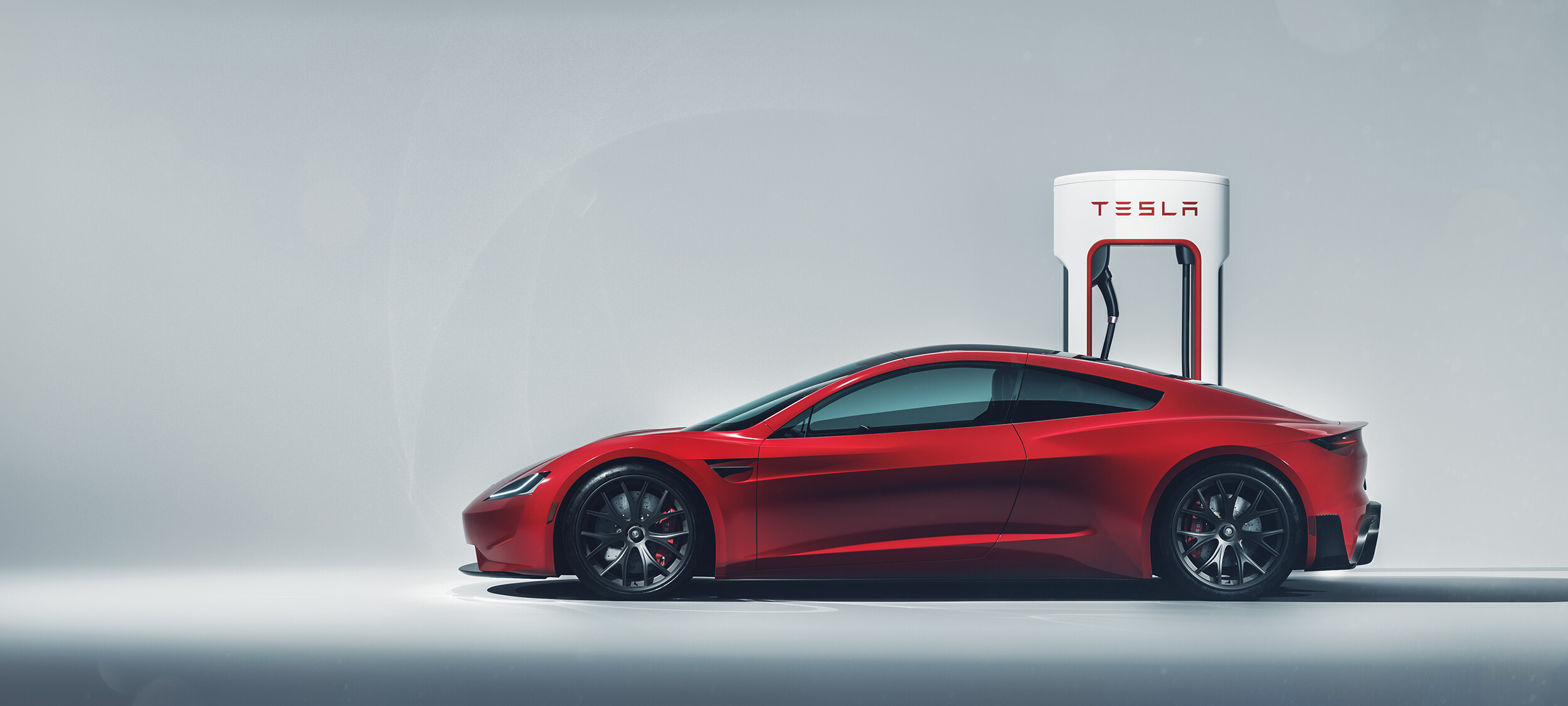 Tesla Roadster charging, HD cars wallpapers, Stunning backgrounds, Photos and pictures, 2500x1130 Dual Screen Desktop