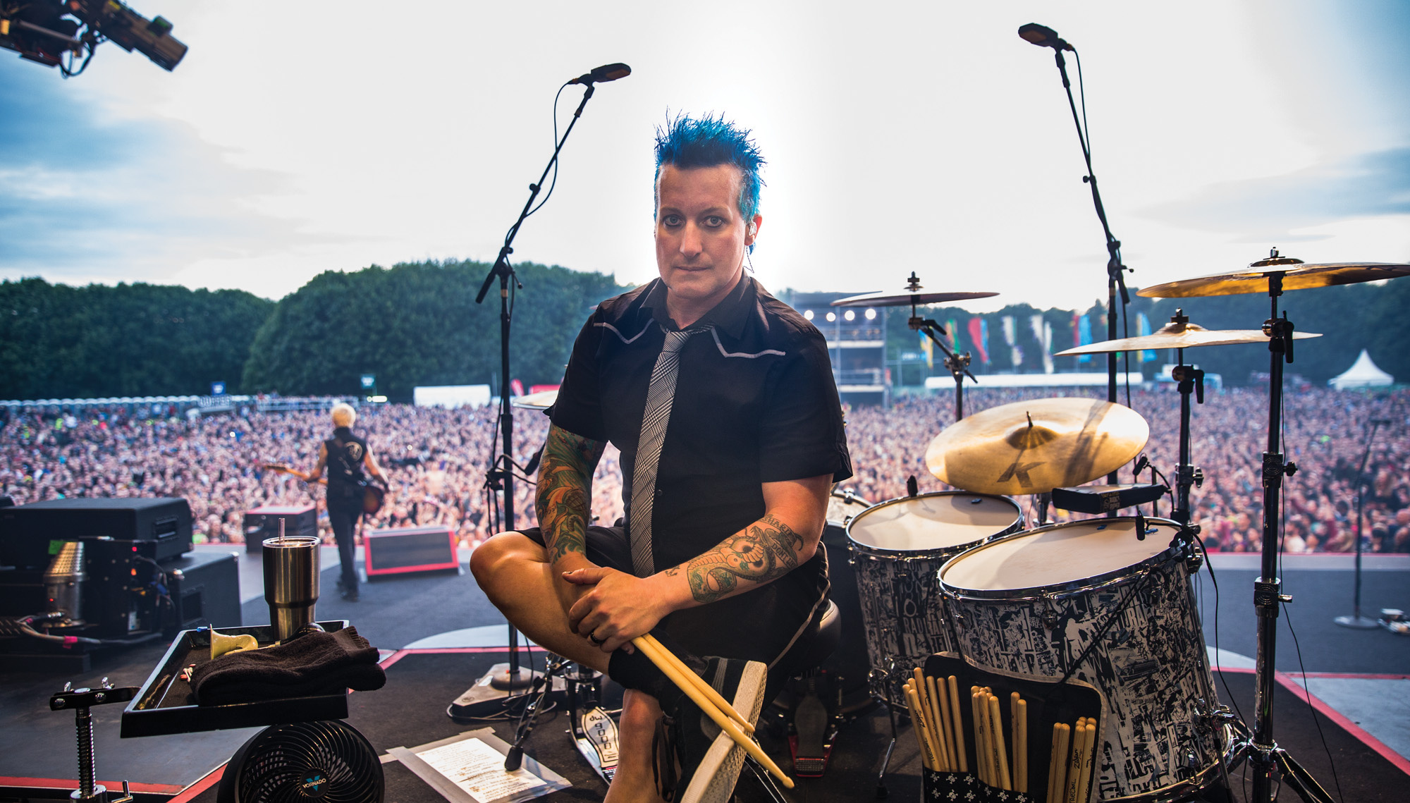 Tre Cool, Modern Drummer Magazine, Green Day, Drumming, 2000x1140 HD Desktop