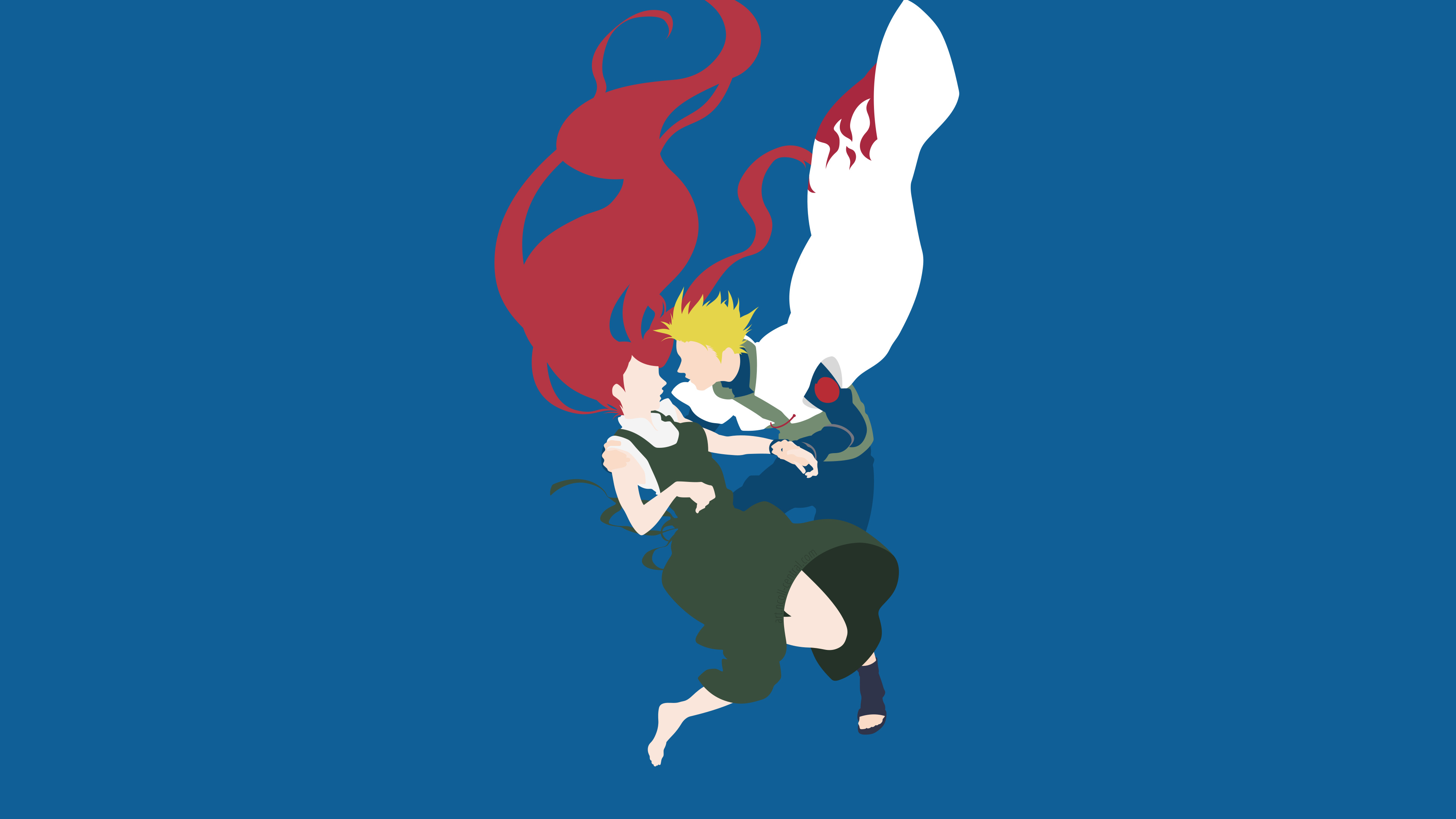 Minato Namikaze, Kushina Uzumaki, Naruto Shippuden, 4K Desktop wallpaper