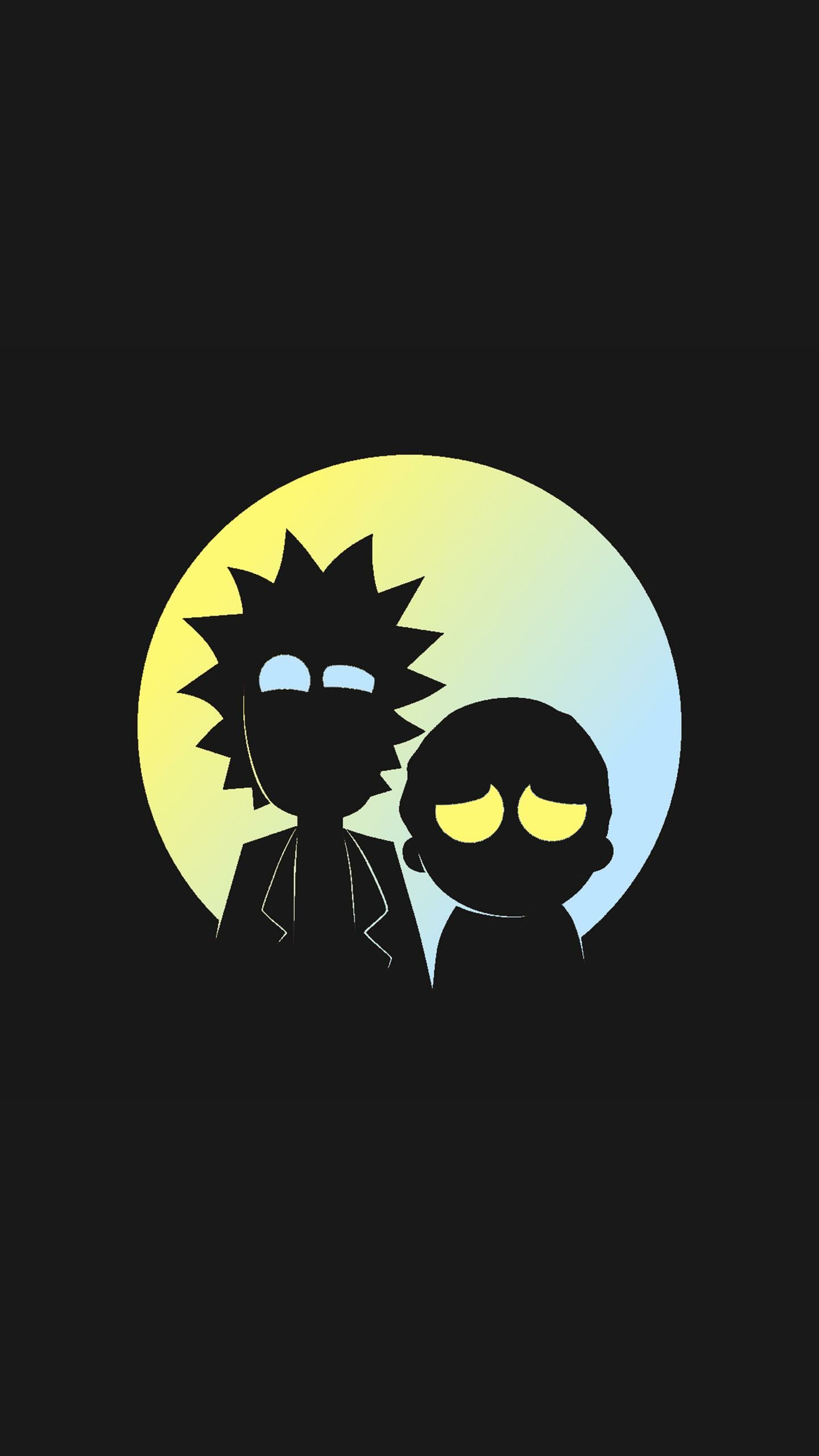 Rick and Morty, Black wallpapers, Backgrounds, 1440x2560 HD Phone