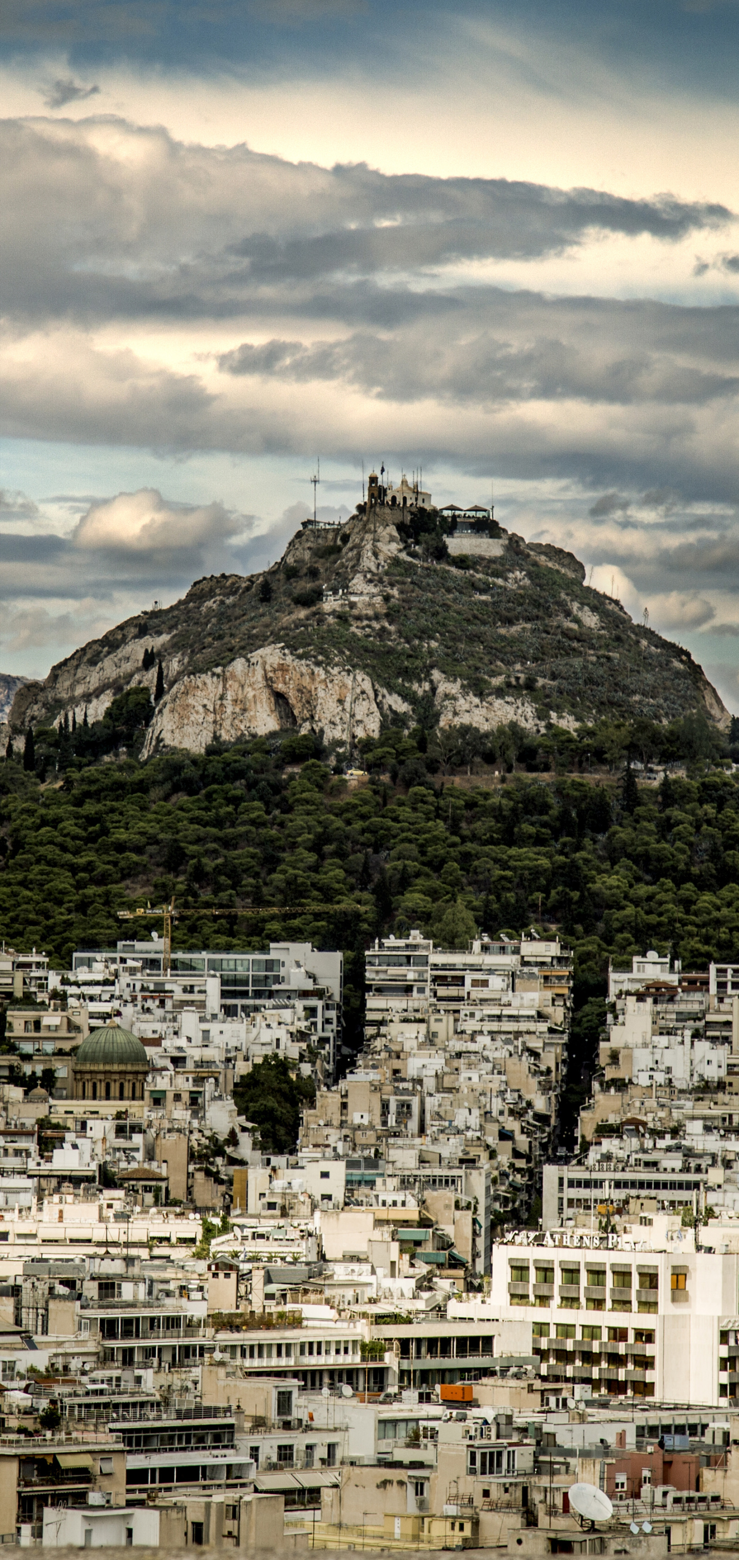 Mount Lycabettus, Athens Wallpaper, 1440x3040 HD Phone