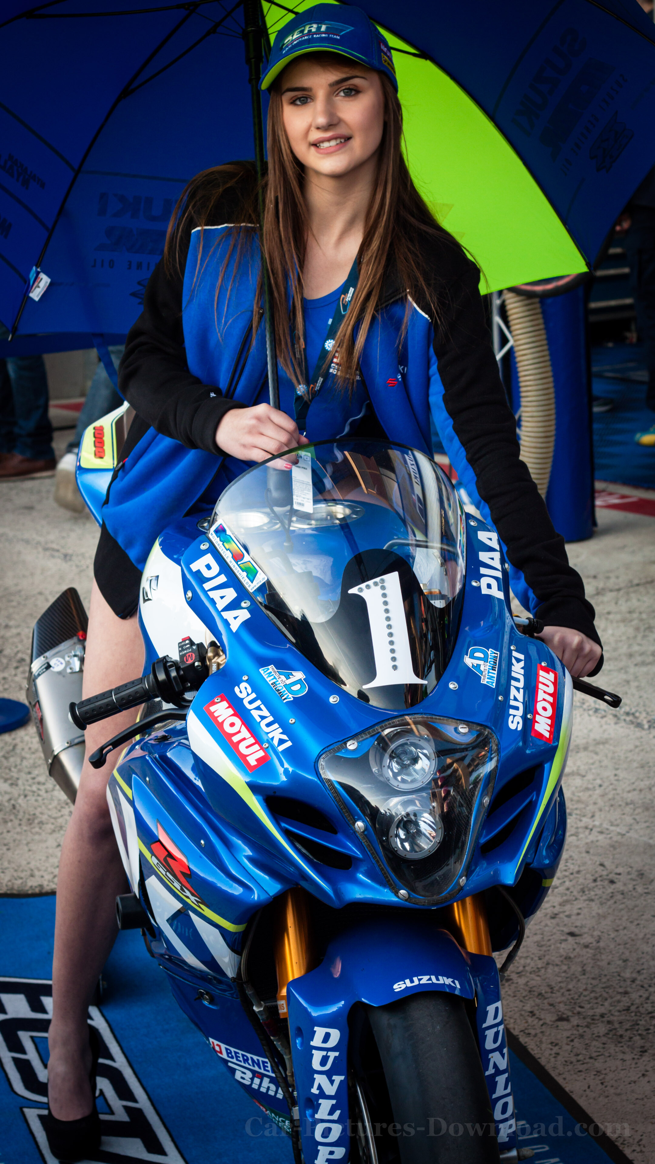 Suzuki GSX-R1000, Girls and Motorcycles Wallpaper, 2160x3840 4K Phone