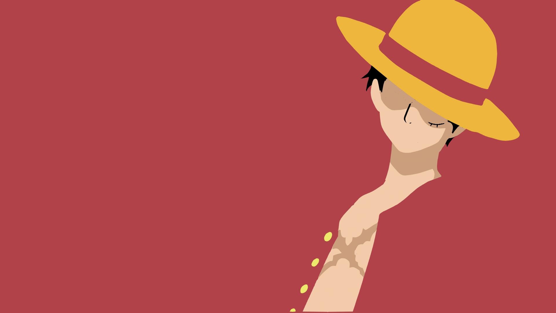 Monkey D. Luffy, Luffy straw hat, X-shaped chest scar, Full HD Desktop wallpaper