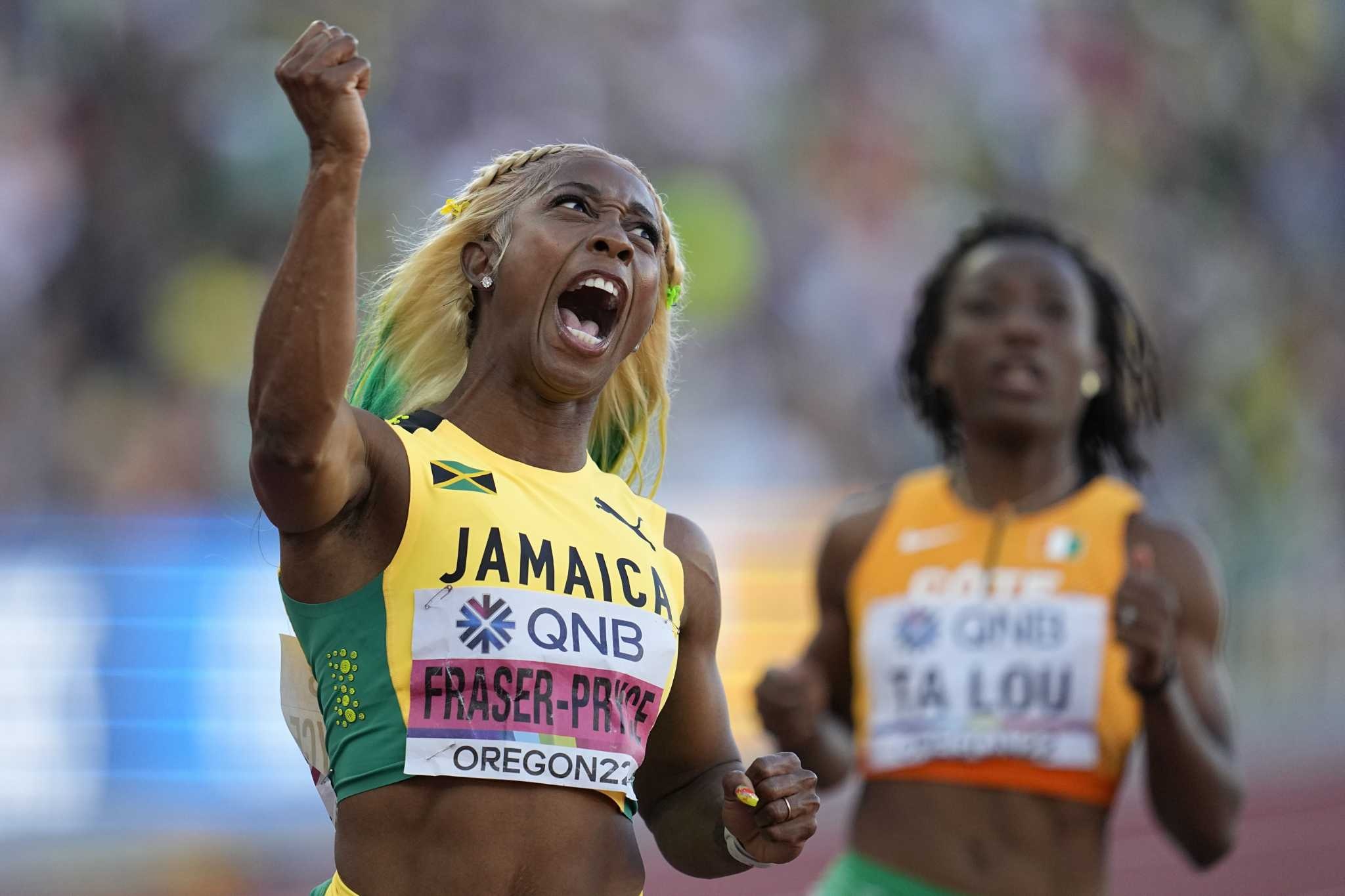 Shelly-Ann Fraser-Pryce, Jamaican sweep, 100 meters, 2050x1370 HD Desktop