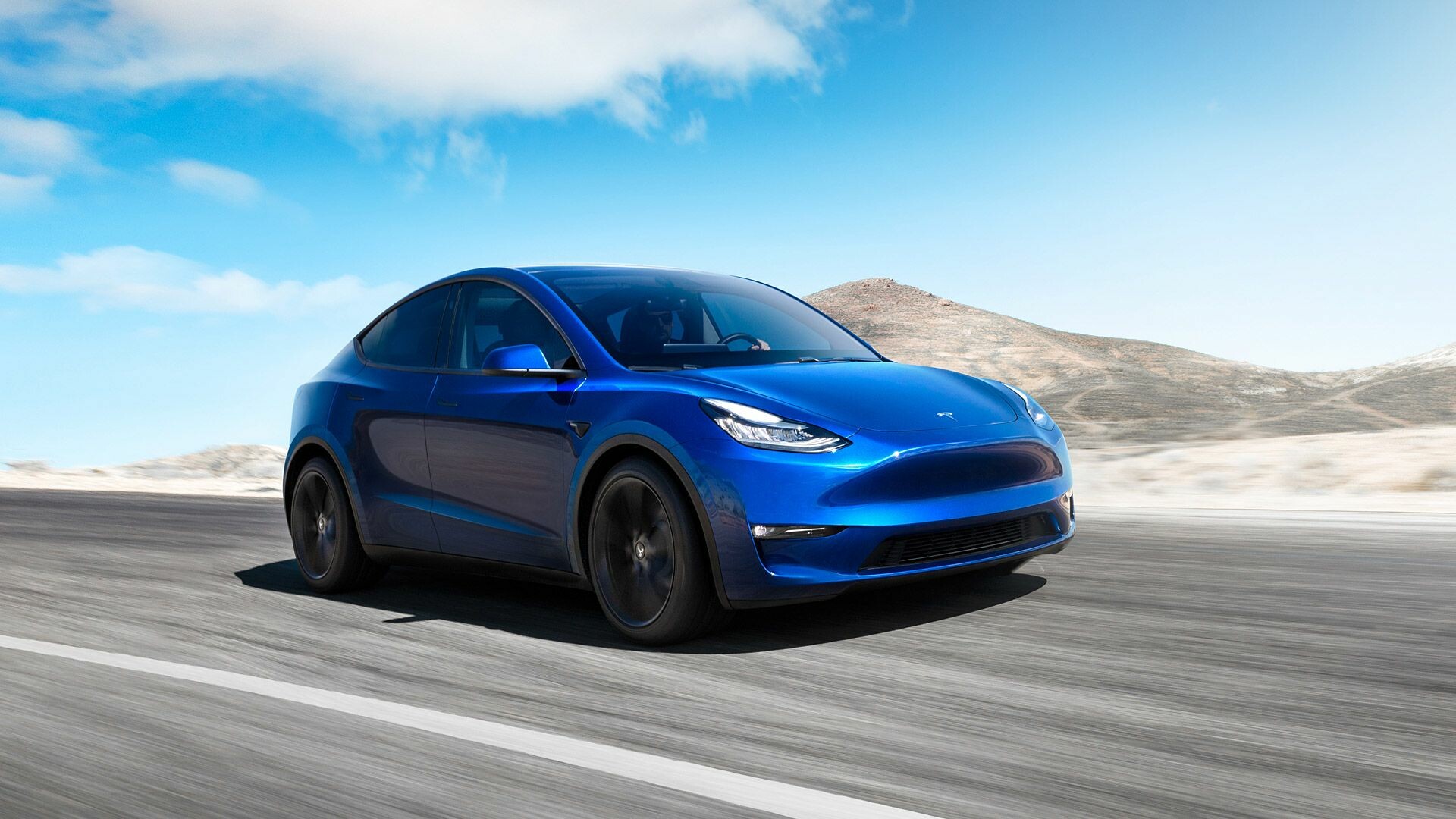 Tesla Model Y, Striking design, Electric power, Futuristic, 1920x1080 Full HD Desktop