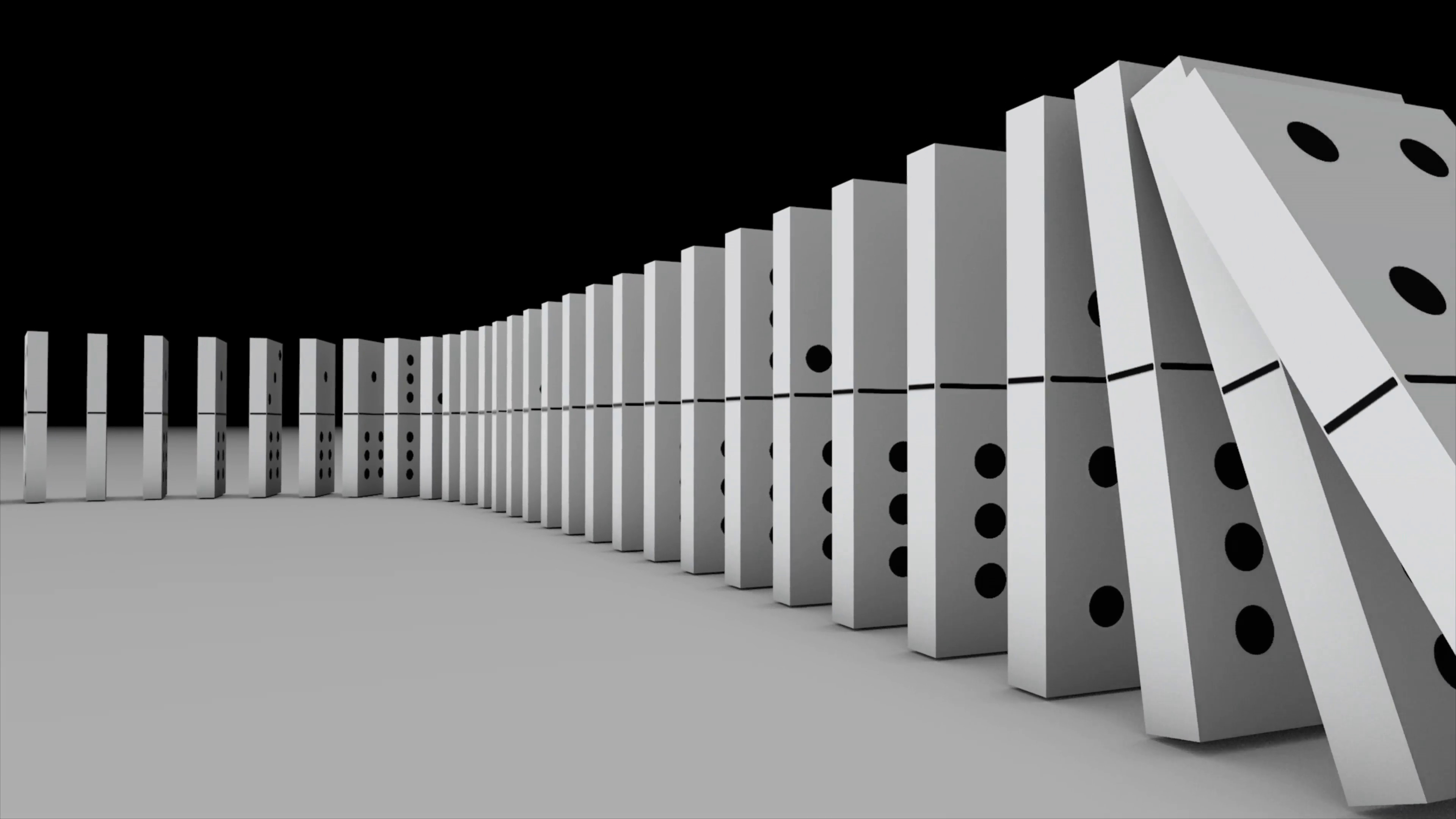 The domino effect, Sports game, Cause and effect, Chain reaction, 3840x2160 4K Desktop