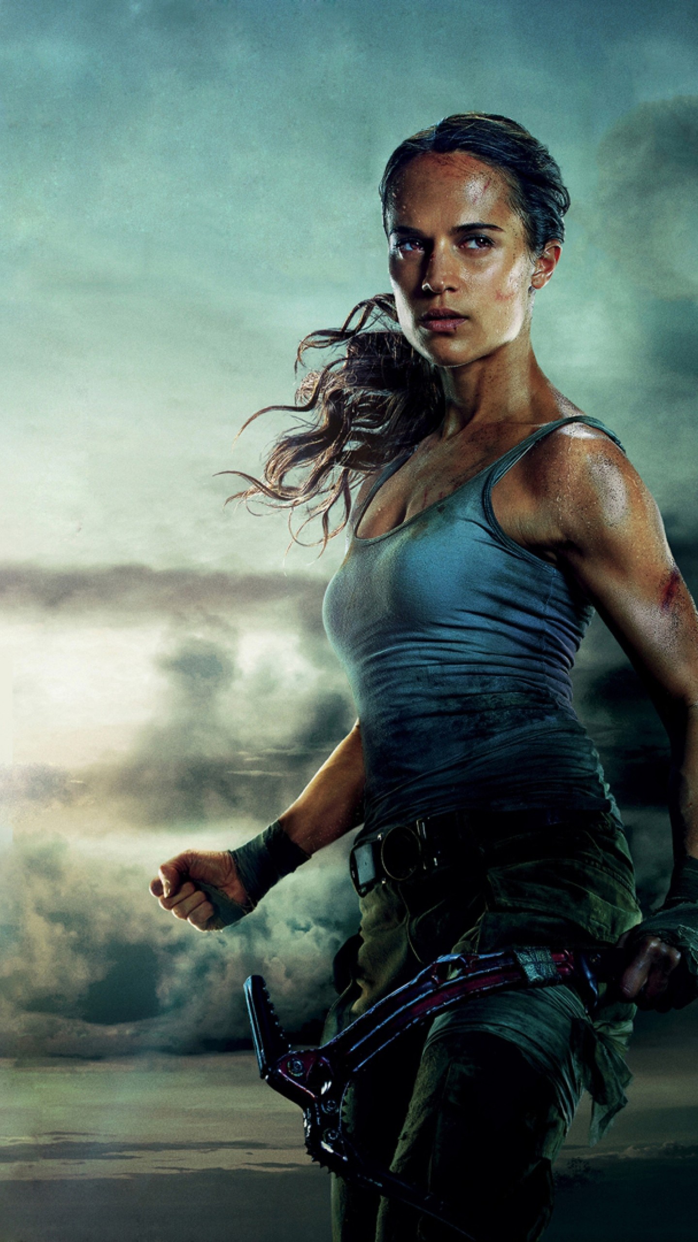 Lara Croft tomb raider, Alicia Vikander, 4K movies, 1440x2560 HD Phone