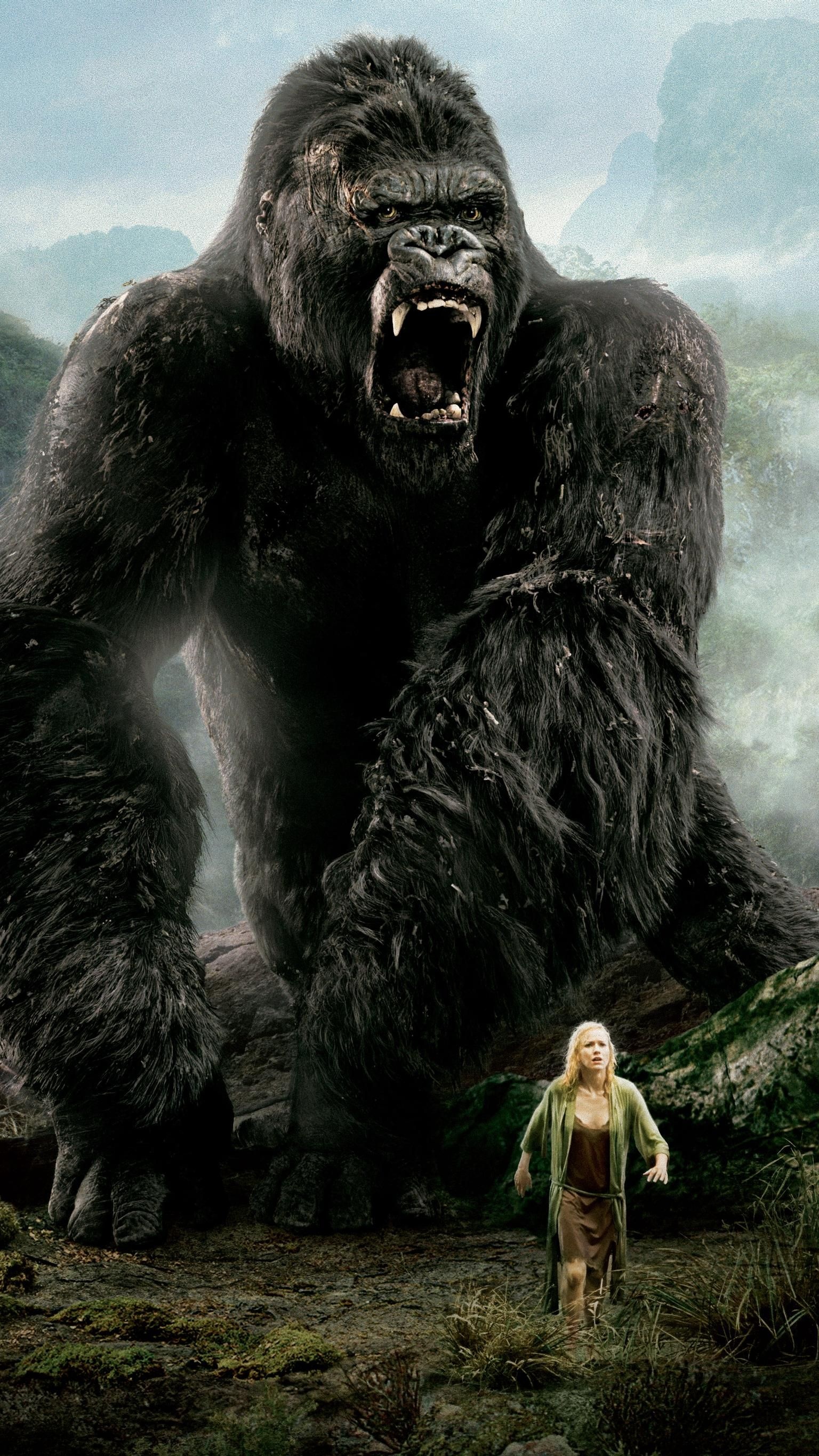 King Kong 2005, Epic phone wallpaper, Stunning artwork, Iconic, 1540x2740 HD Phone