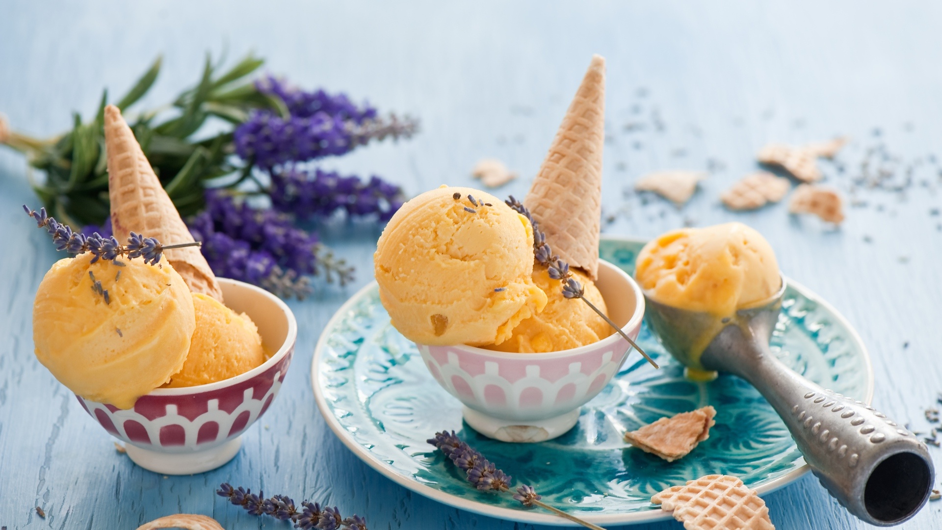 Ice cream desktop wallpaper, HD image, Cool and refreshing, Delicious summer treat, 1920x1080 Full HD Desktop