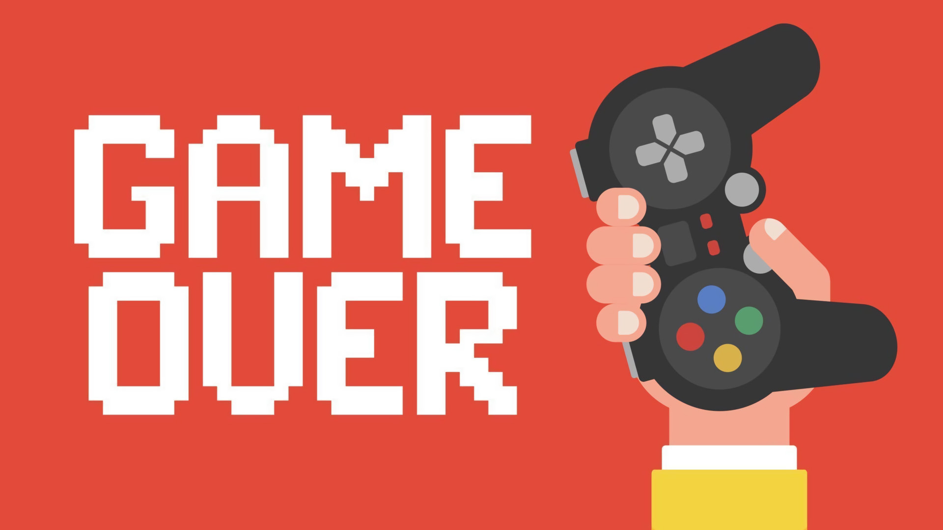 Game Over, Brown background, High definition, Engaging visuals, 1920x1080 Full HD Desktop