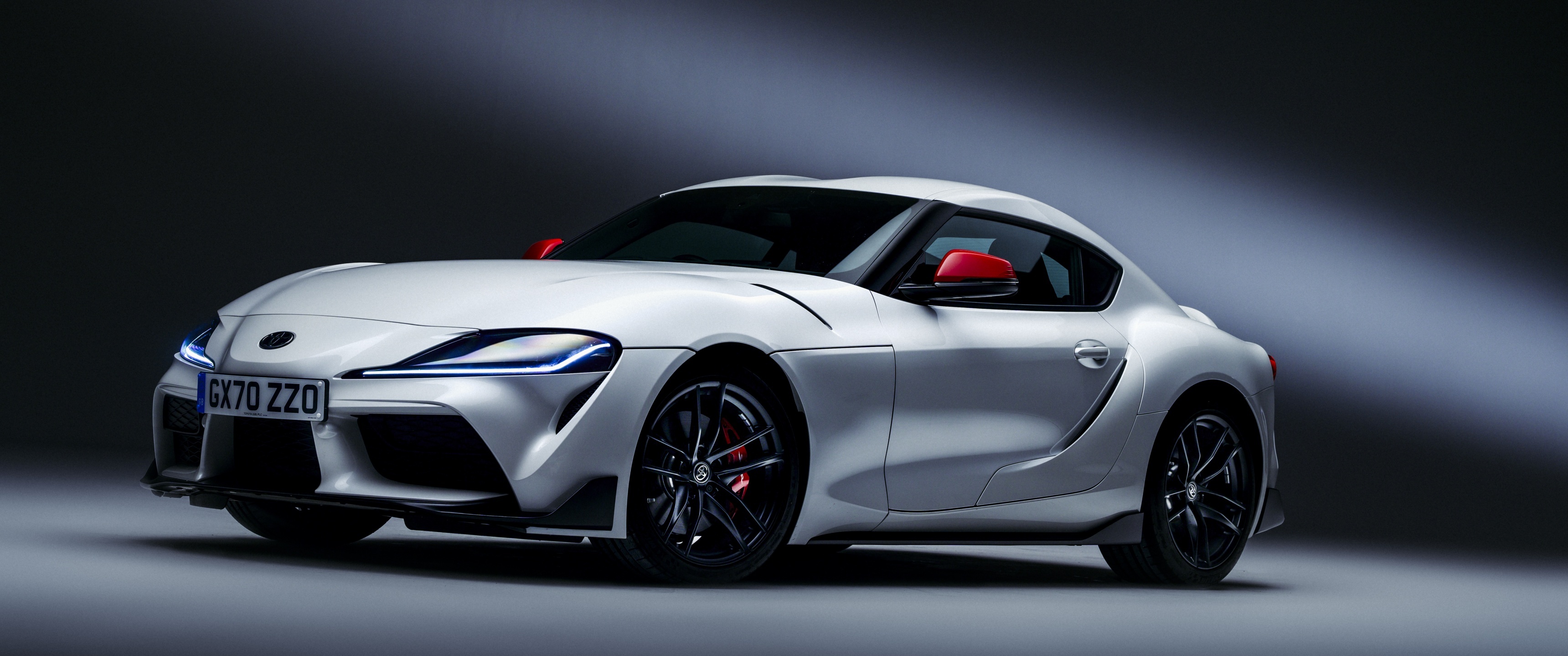 Toyota GR Supra, Legendary sports car, Unbridled power, Iconic design, 3440x1440 Dual Screen Desktop