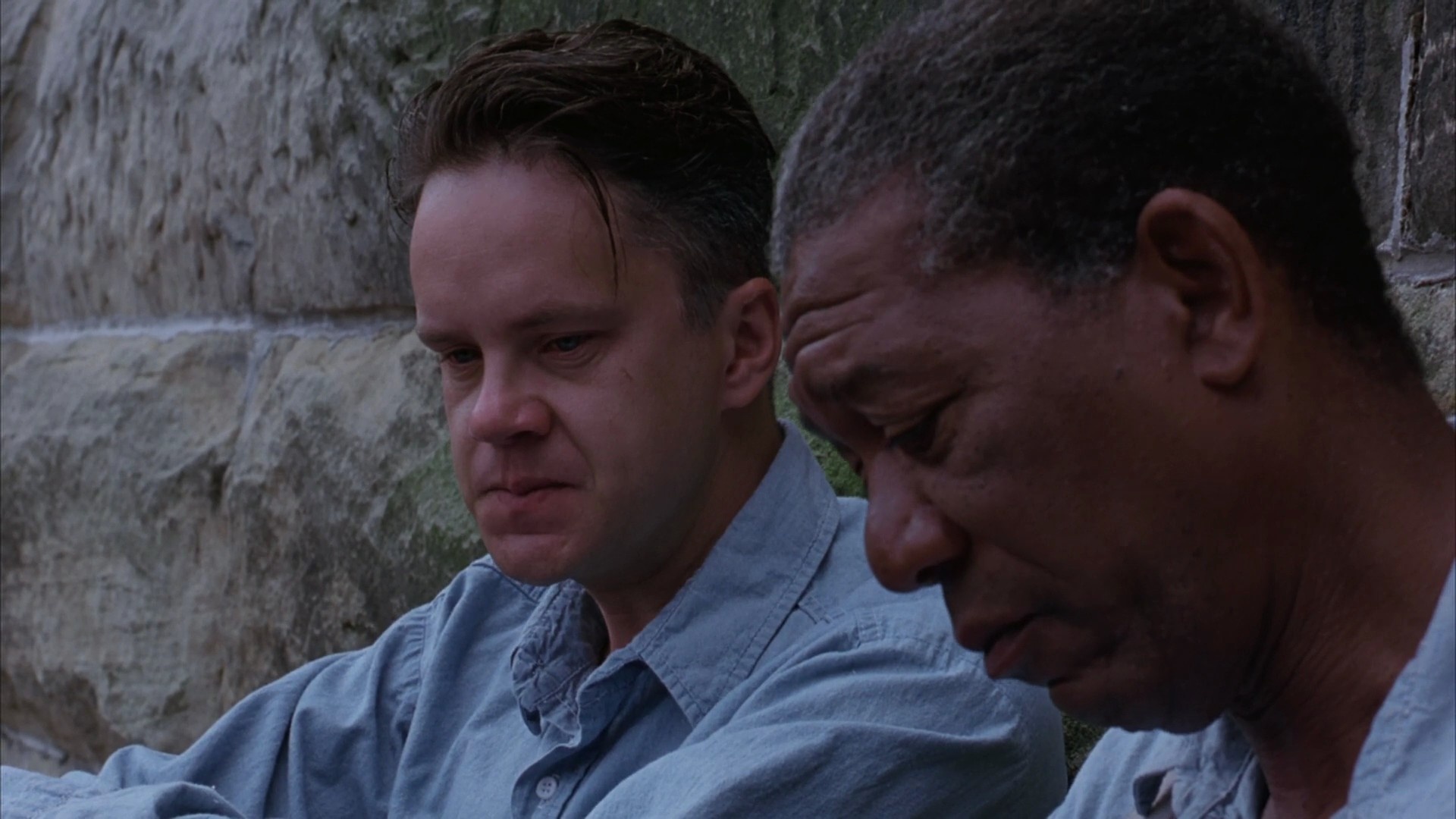 Tim Robbins, Movie actor, Morgan Freeman, Wallpaper resolution, 1920x1080 Full HD Desktop
