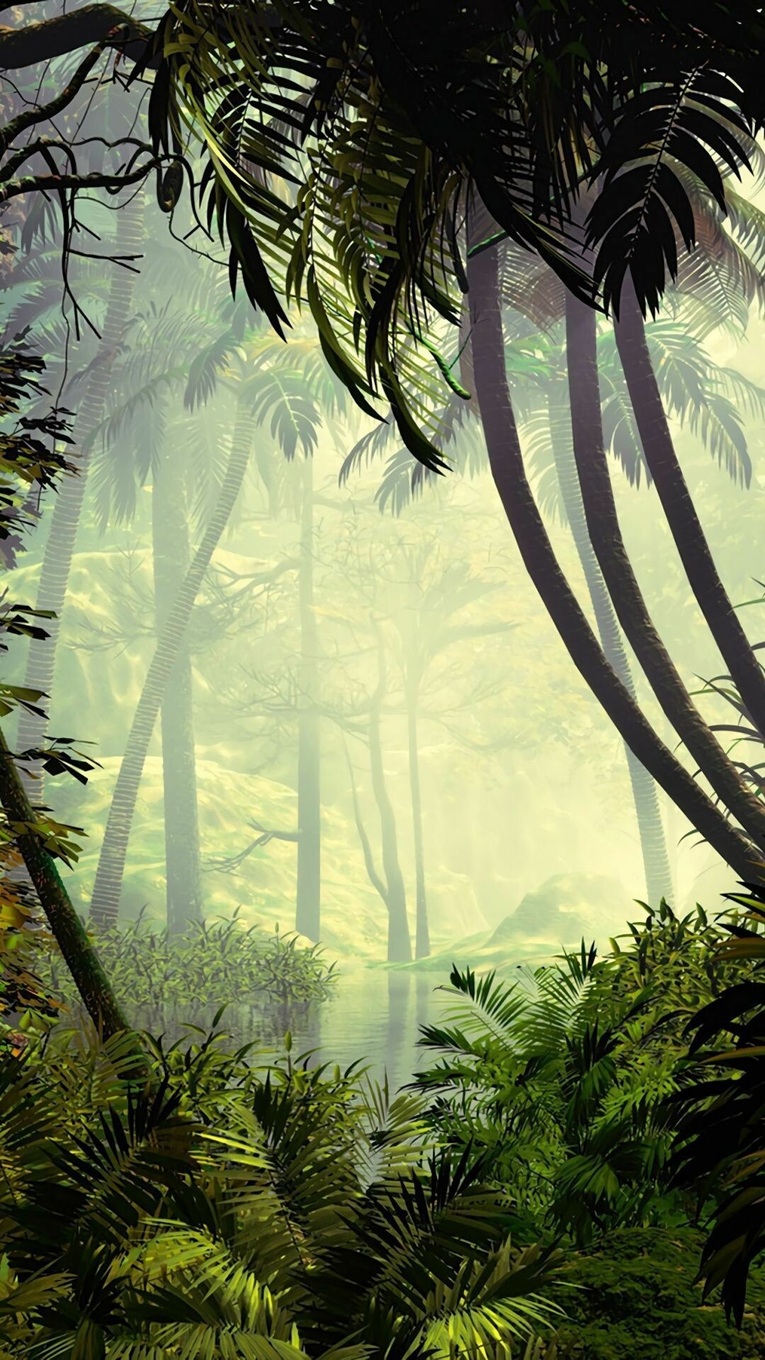 Jungle-themed wallpapers, Nature's symphony, Leafy haven, Tropical oasis, 1080x1920 Full HD Phone