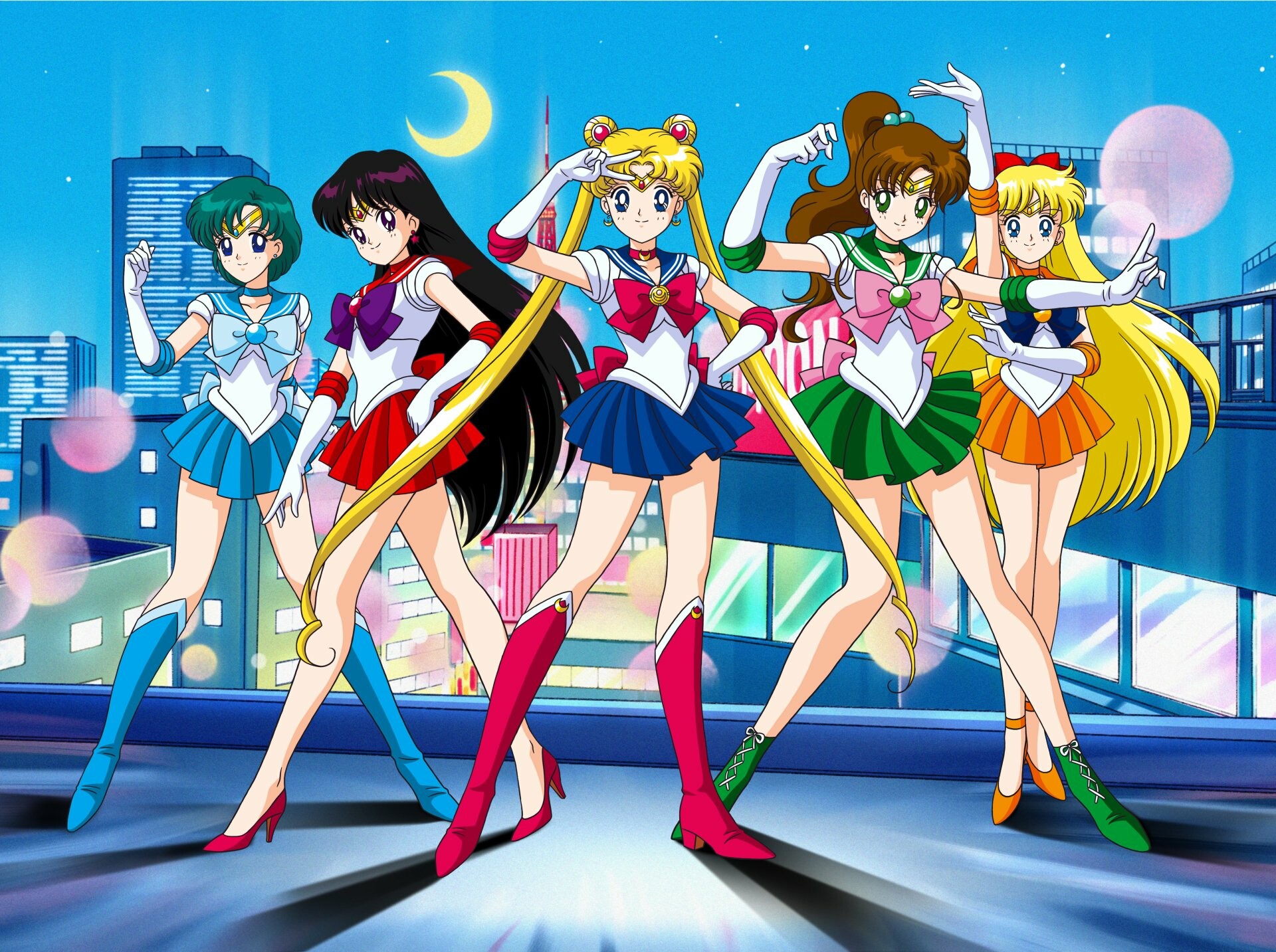 Sailor Moon, Magical girl, Luna pet, Team of warriors, 1920x1440 HD Desktop