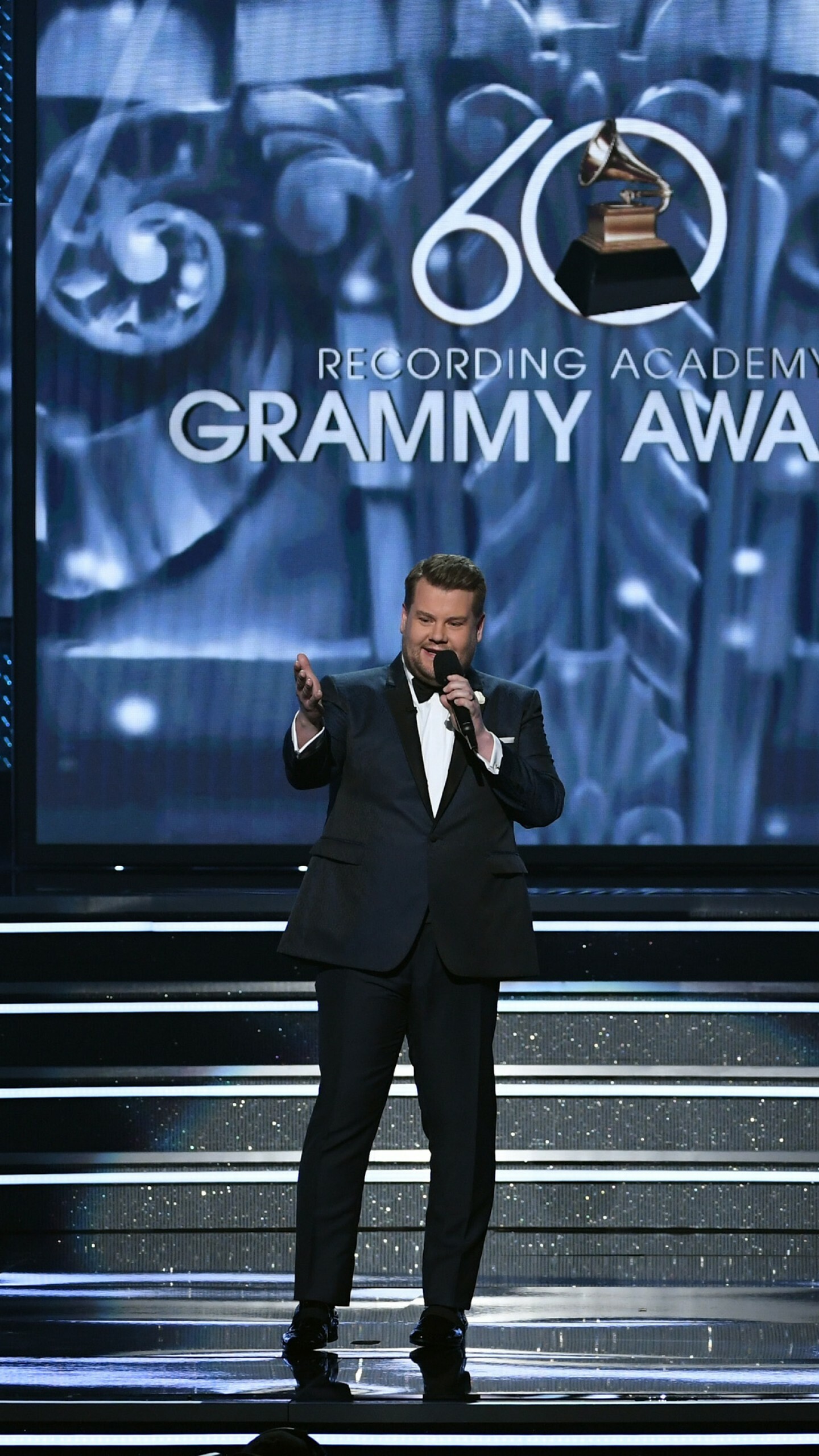 James Corden, Grammys Wallpaper, 1440x2560 HD Phone