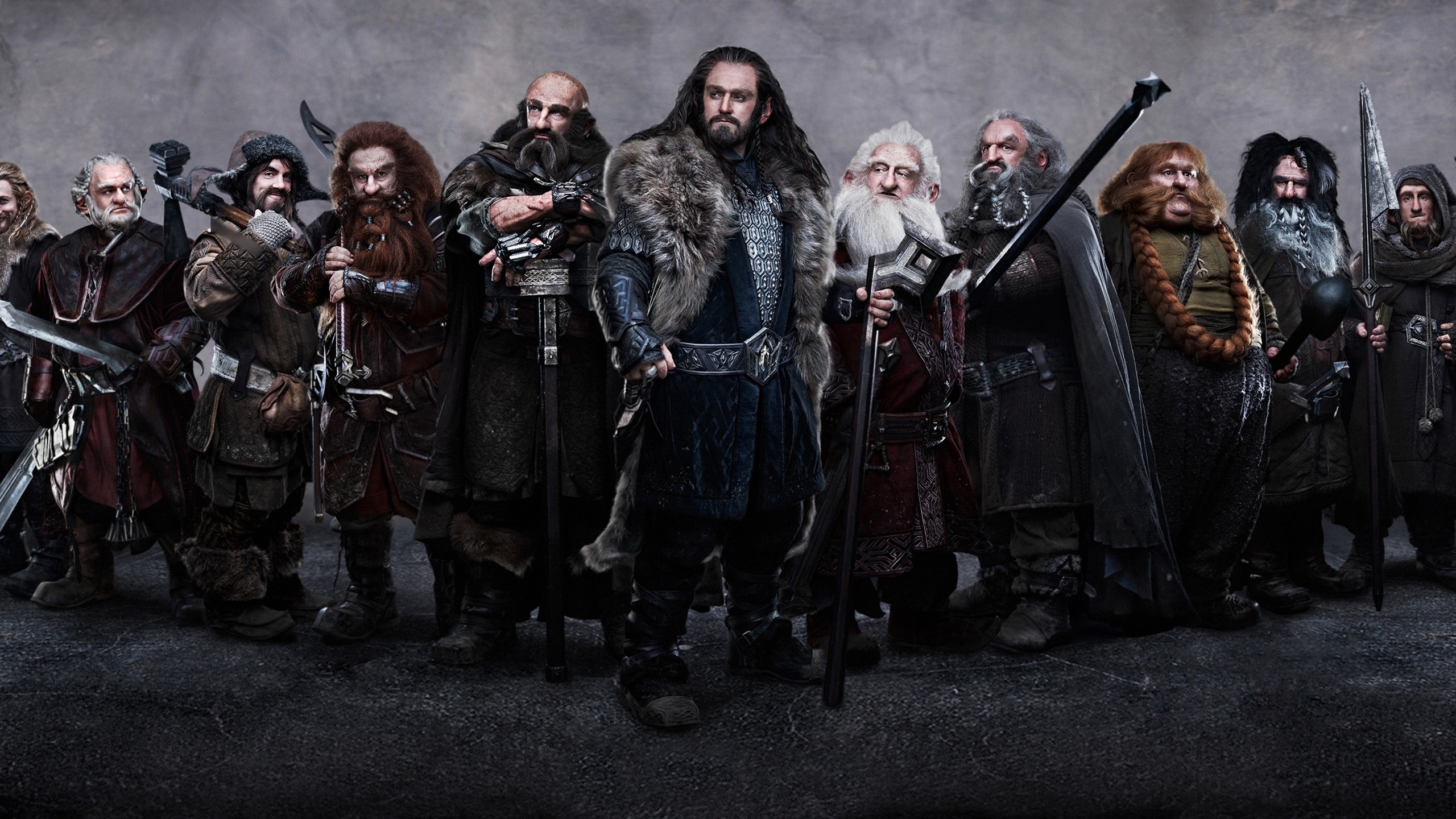 Dwarves from LOTR, Movie download, Epic fantasy, Mythical creatures, 2560x1440 HD Desktop