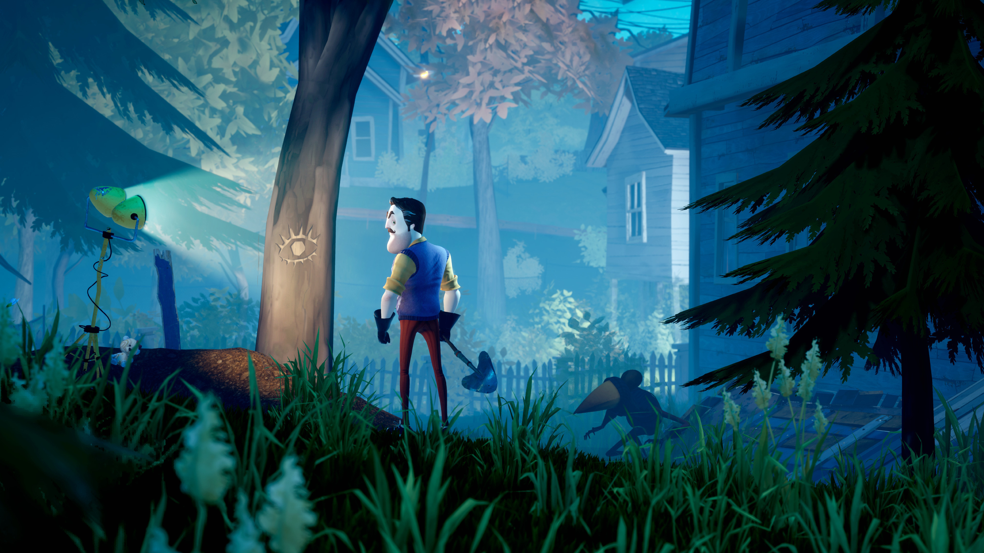 Hello Neighbor 2, Intense horror experience, Haunting visuals, Nerve-wracking suspense, 3840x2160 4K Desktop