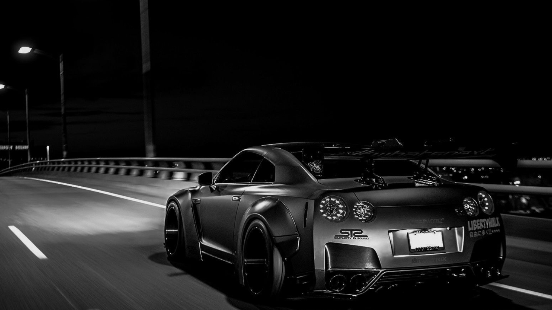 Black Nissan wallpapers, Sleek and stylish, High-definition imagery, Striking visuals, 1920x1080 Full HD Desktop