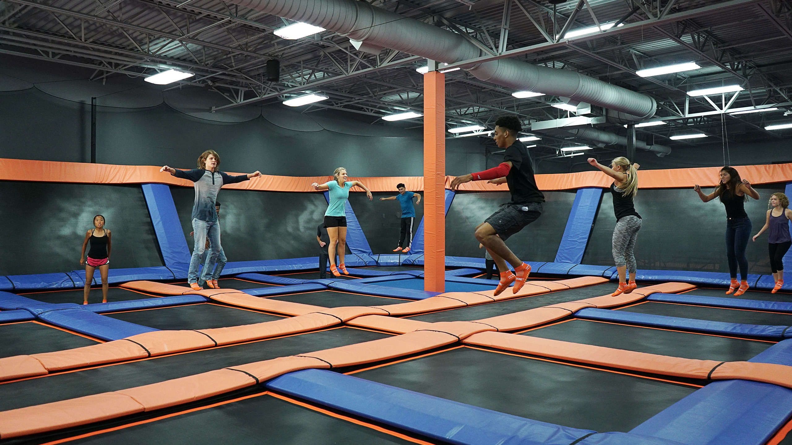 Indoor trampoline places, Active fun, Play sessions, Airborne adventure, 2560x1440 HD Desktop