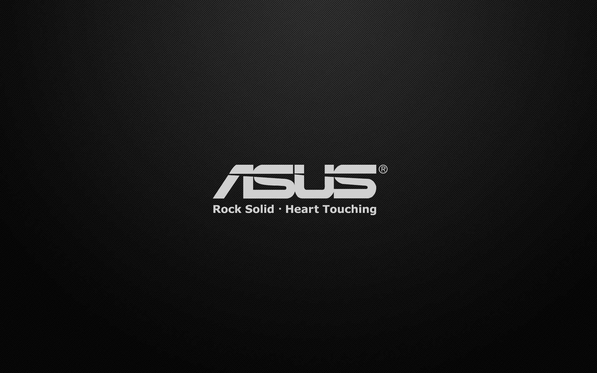 ASUS logo, Rock Solid Heart Touching, textured black surface, HD Desktop wallpaper