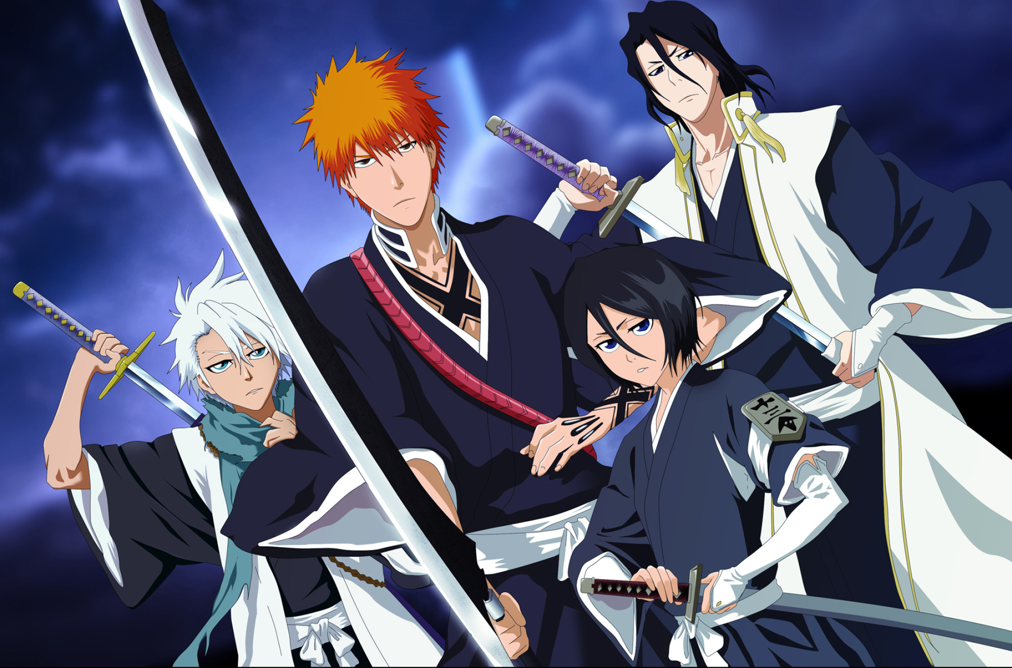 Toushiro Hitsugaya, Ichigo, Rukia and Byakuya - Toushirou Hitsugaya Wallpaper 36693403 - Fanpop 2000x1330