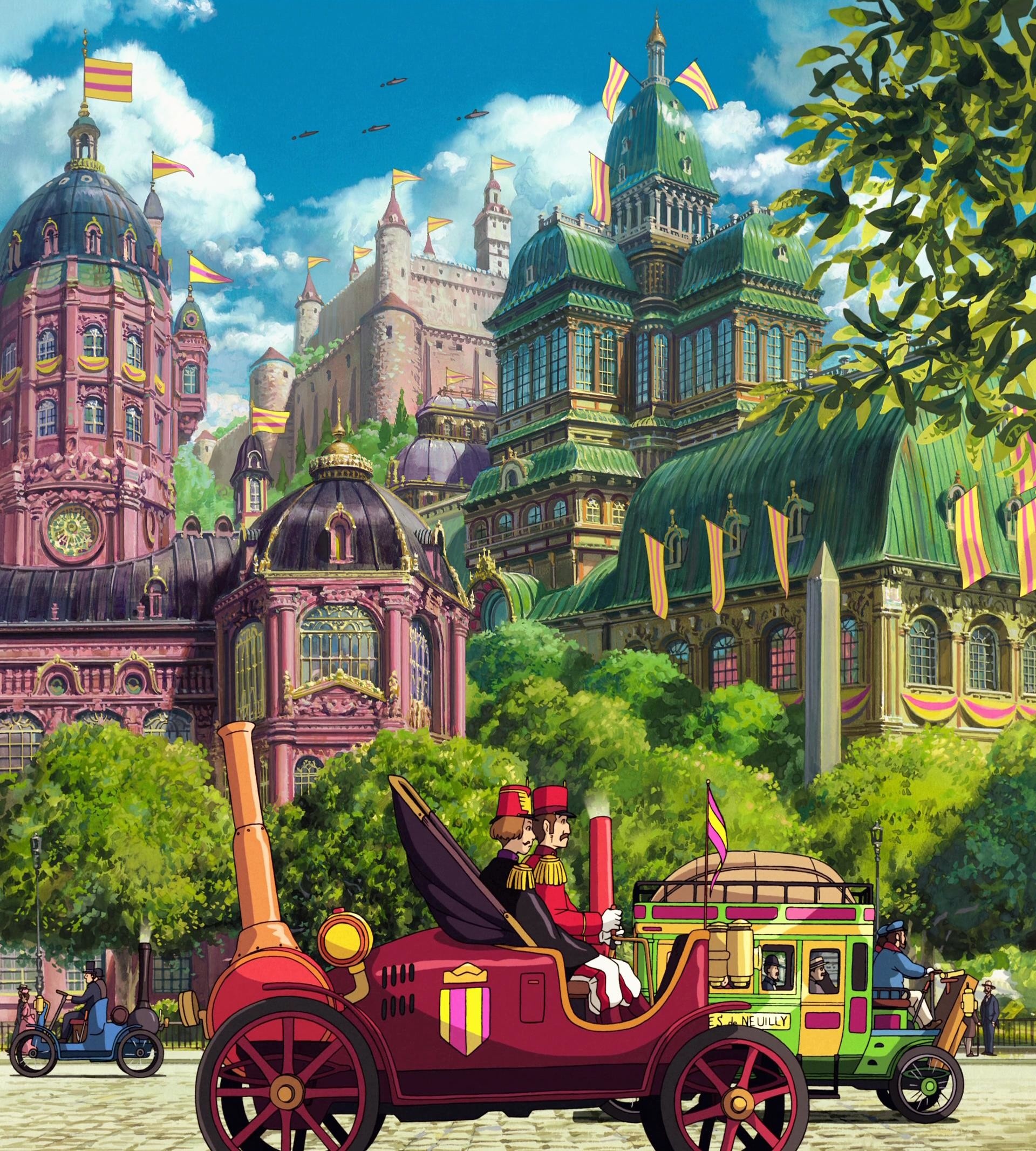 City, Howl's Moving Castle Wallpaper, 1920x2140 HD Phone