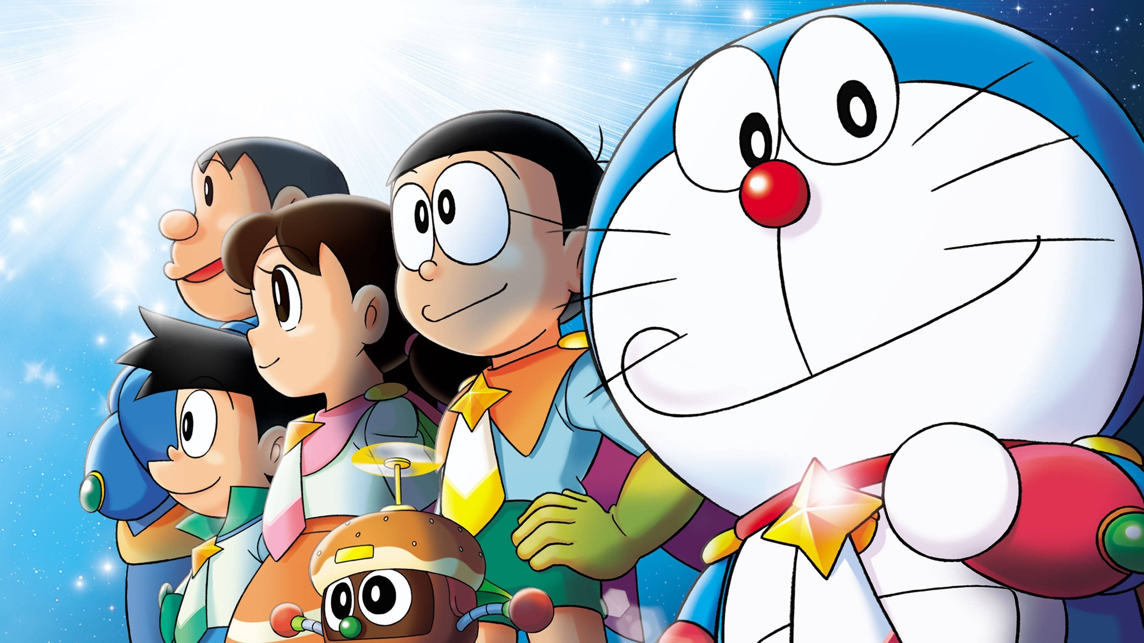 Doraemon, Nobita Nobi, Shizuka Minamoto, Takeshi Gian Gouda, Suneo Honekawa, 4K Desktop wallpaper