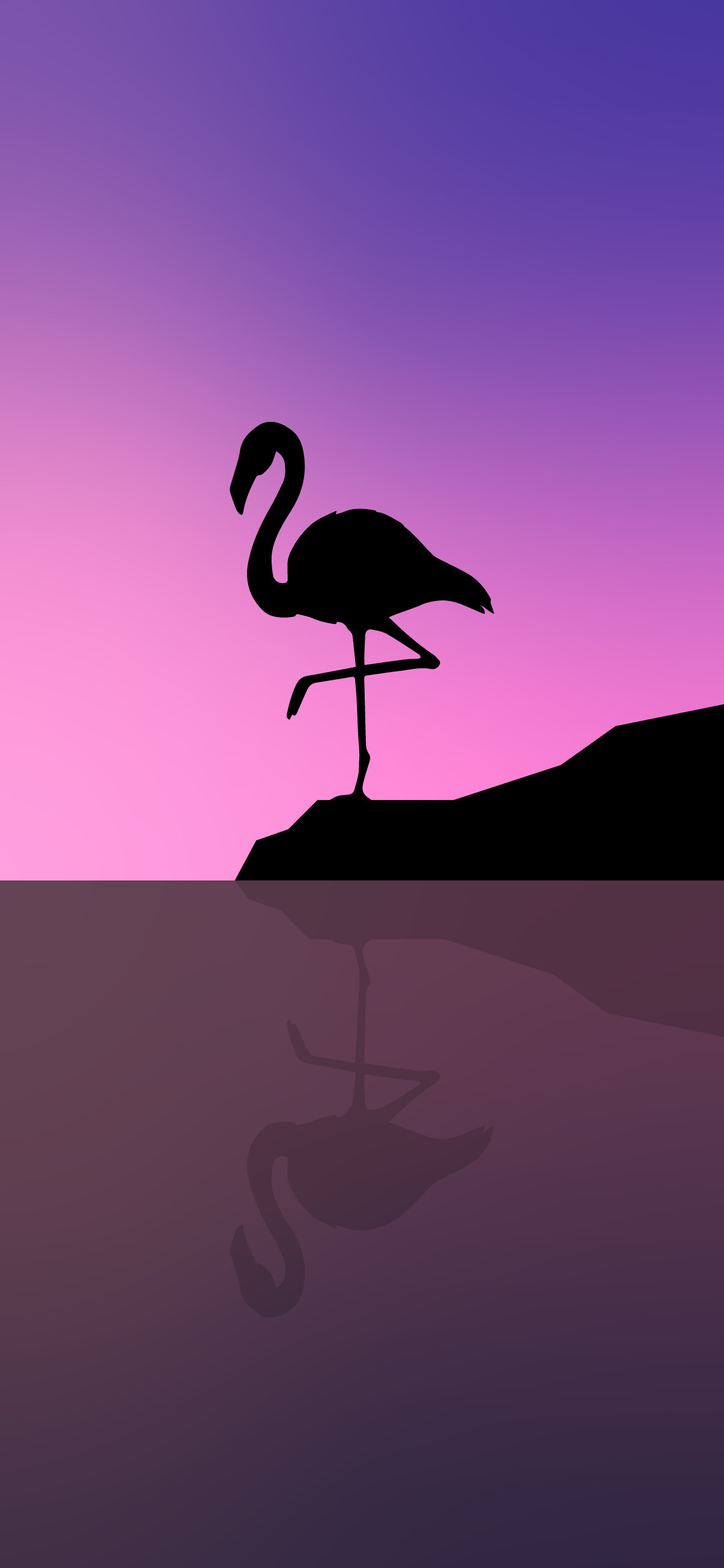 Aesthetic minimalist, iPhone wallpaper, HD quality, Flamingo design, 1210x2610 HD Phone