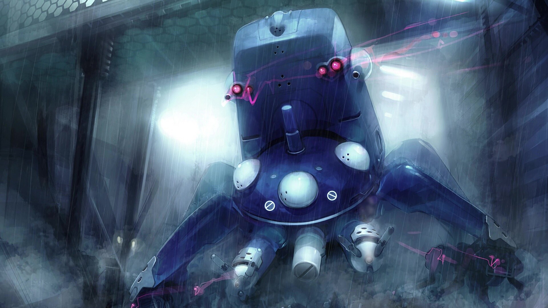 Ghost in the Shell, Ghost Concept, Blue Live Wallpaper, Animated Wallpaper, 1920x1080 Full HD Desktop