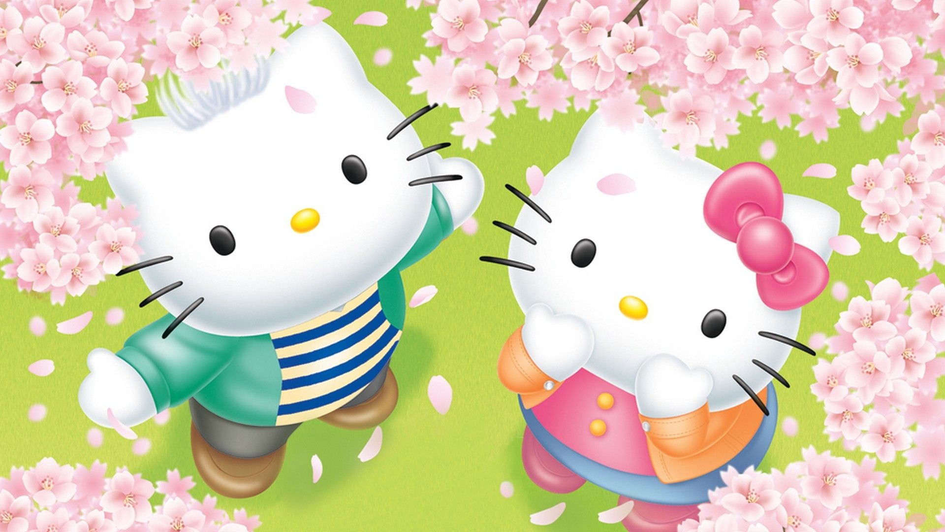 Blossom, Hello Kitty Spring Wallpaper, 1920x1080 Full HD Desktop