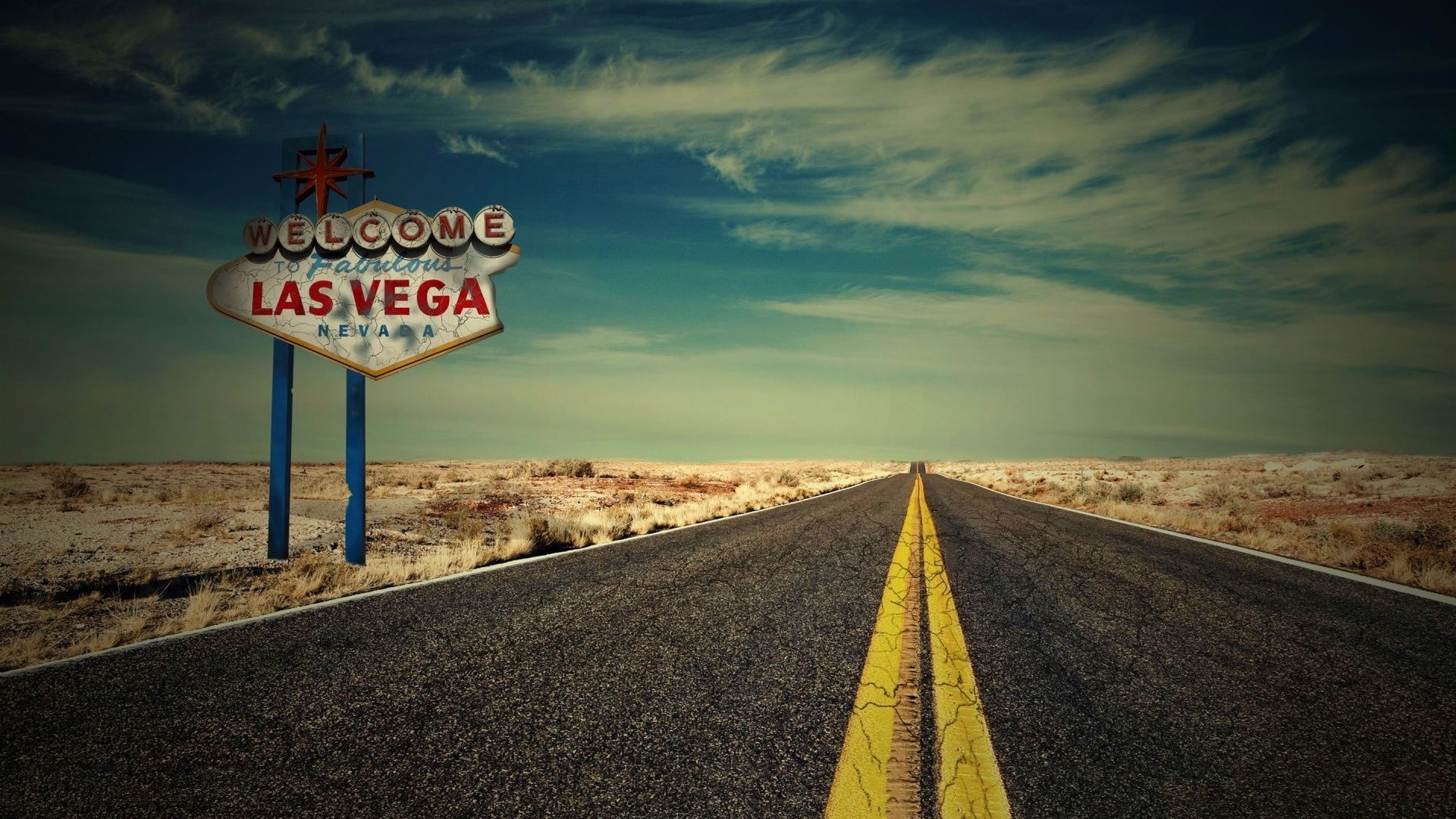 Las Vegas sign, Highway Wallpaper, 1920x1080 Full HD Desktop