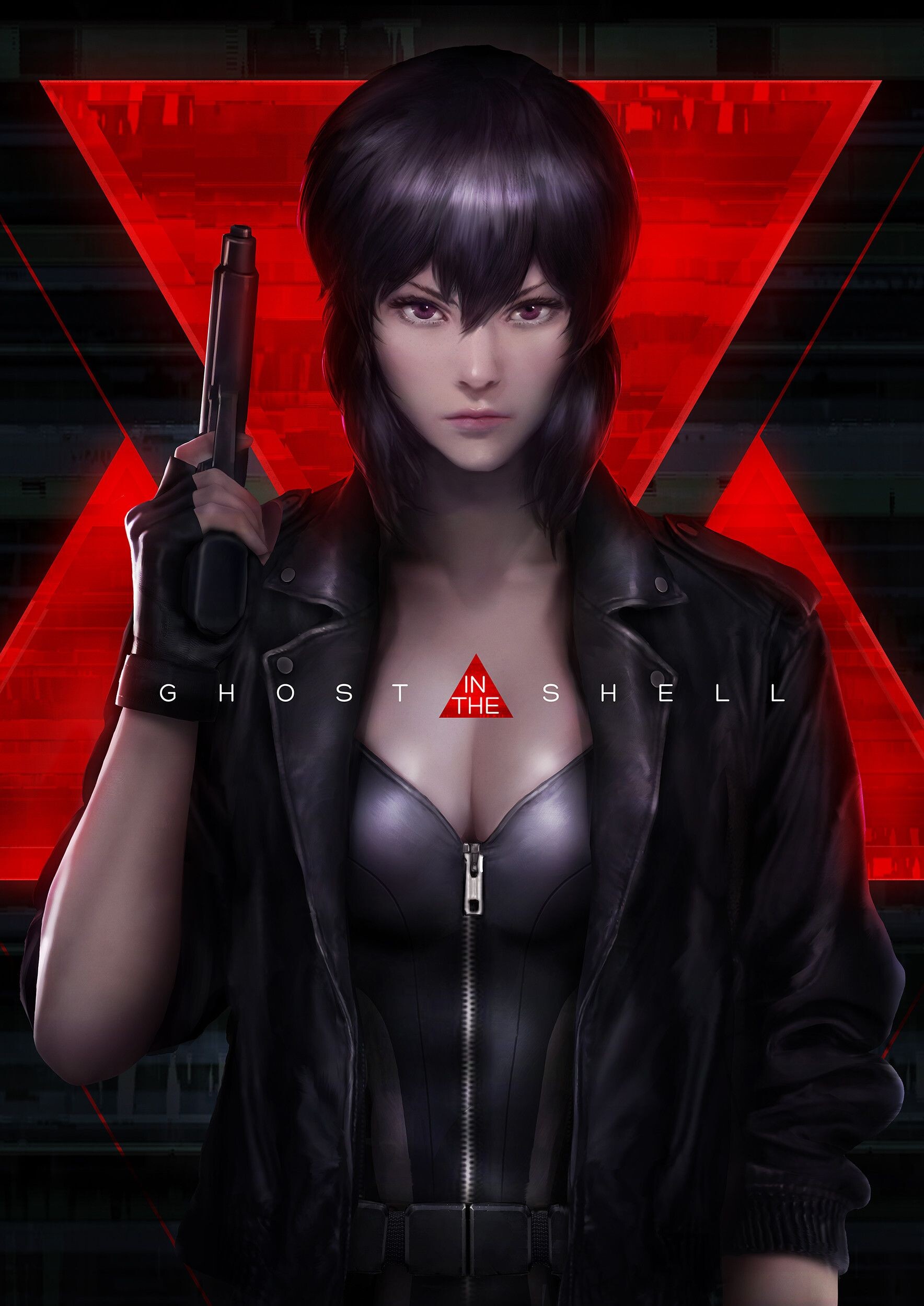 Ghost in the Shell Tribute, Johnson Ting, Motoko Kusanagi, Cyberpunk girl, 1770x2500 HD Phone