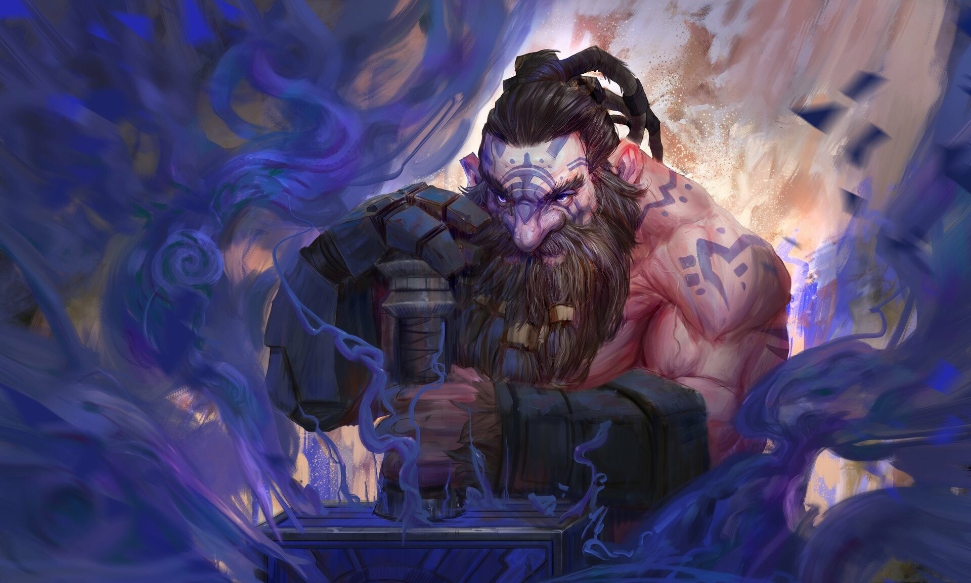 Fantasy dwarf, Mystical warrior, Legendary hero, Epic fantasy, 1920x1160 HD Desktop