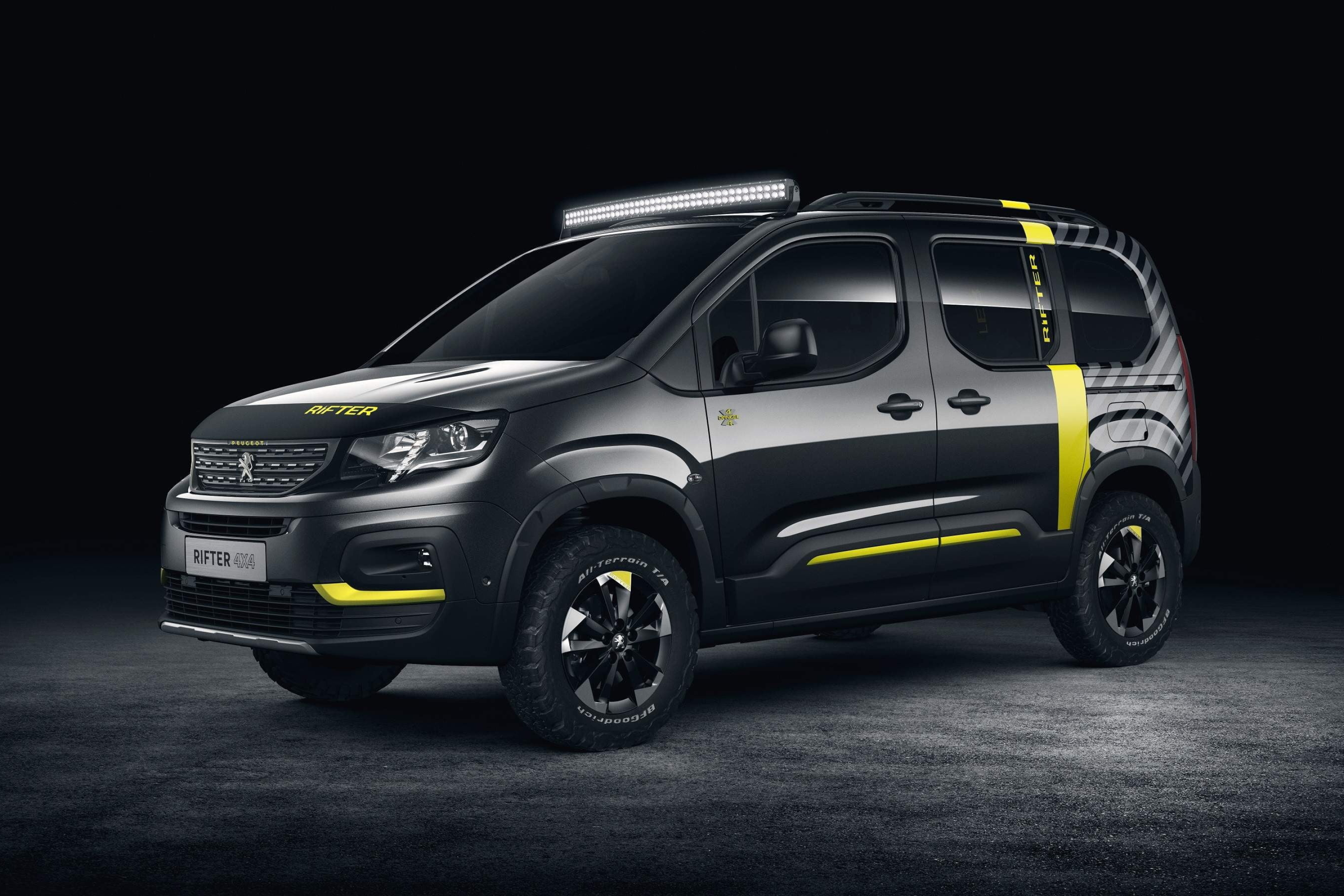 Peugeot Rifter, Black Minivan, 2018, Cars, 3000x2000 HD Desktop