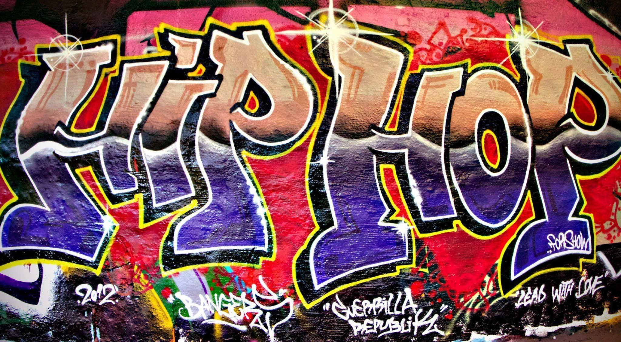 Old school, Hip-hop Graffiti Wallpaper, 2050x1130 HD Desktop