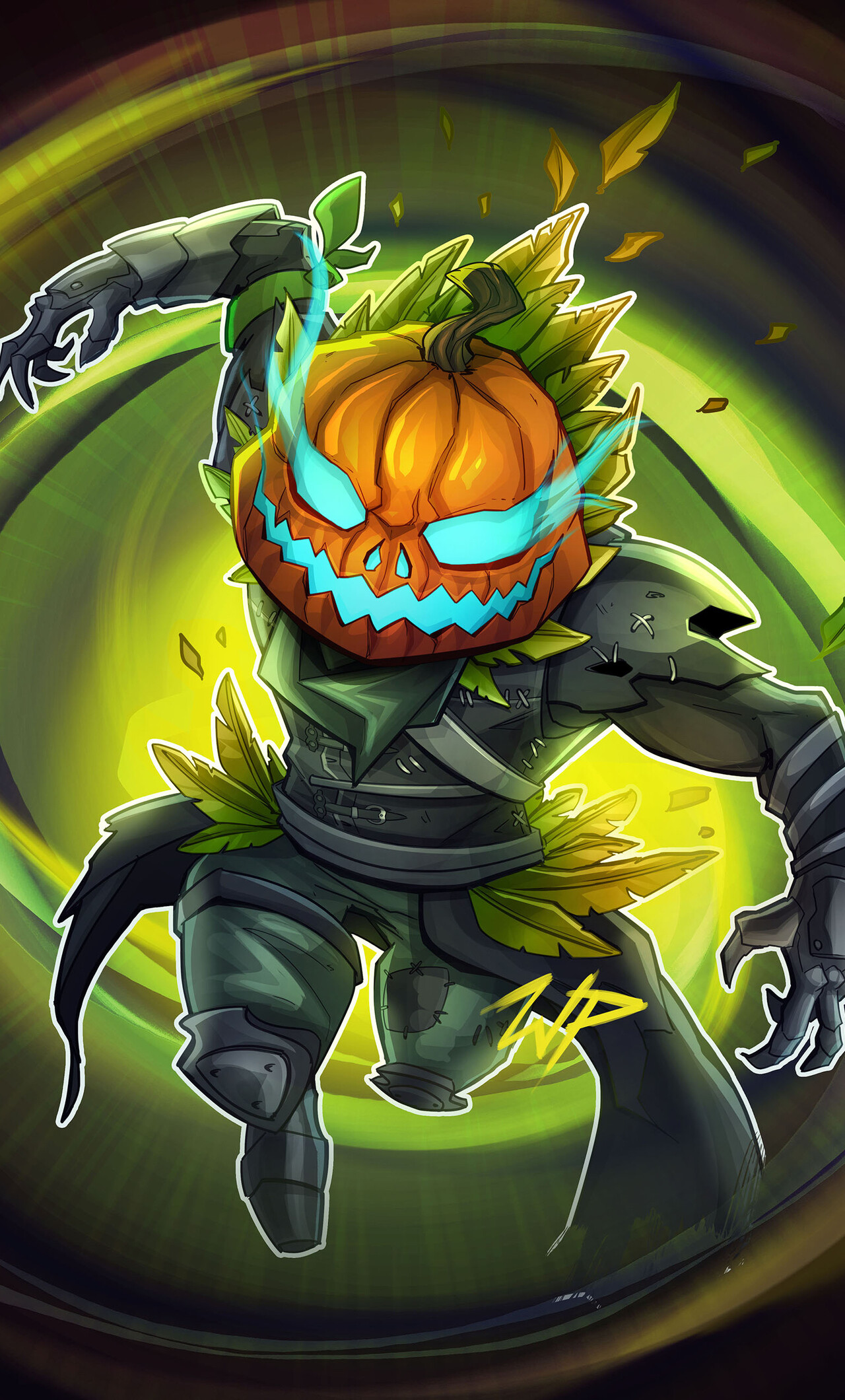 Hollowhead Fortnite, Spooky theme, Halloween vibes, Creepy character, 1280x2120 HD Phone