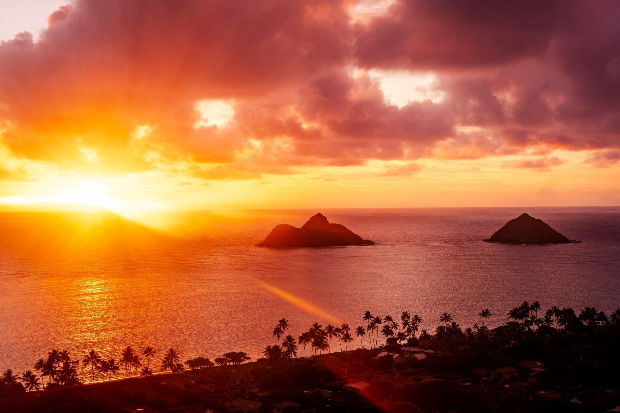 Lanikai Beach, Hawaiian Sunset Wallpaper, 2000x1340 HD Desktop