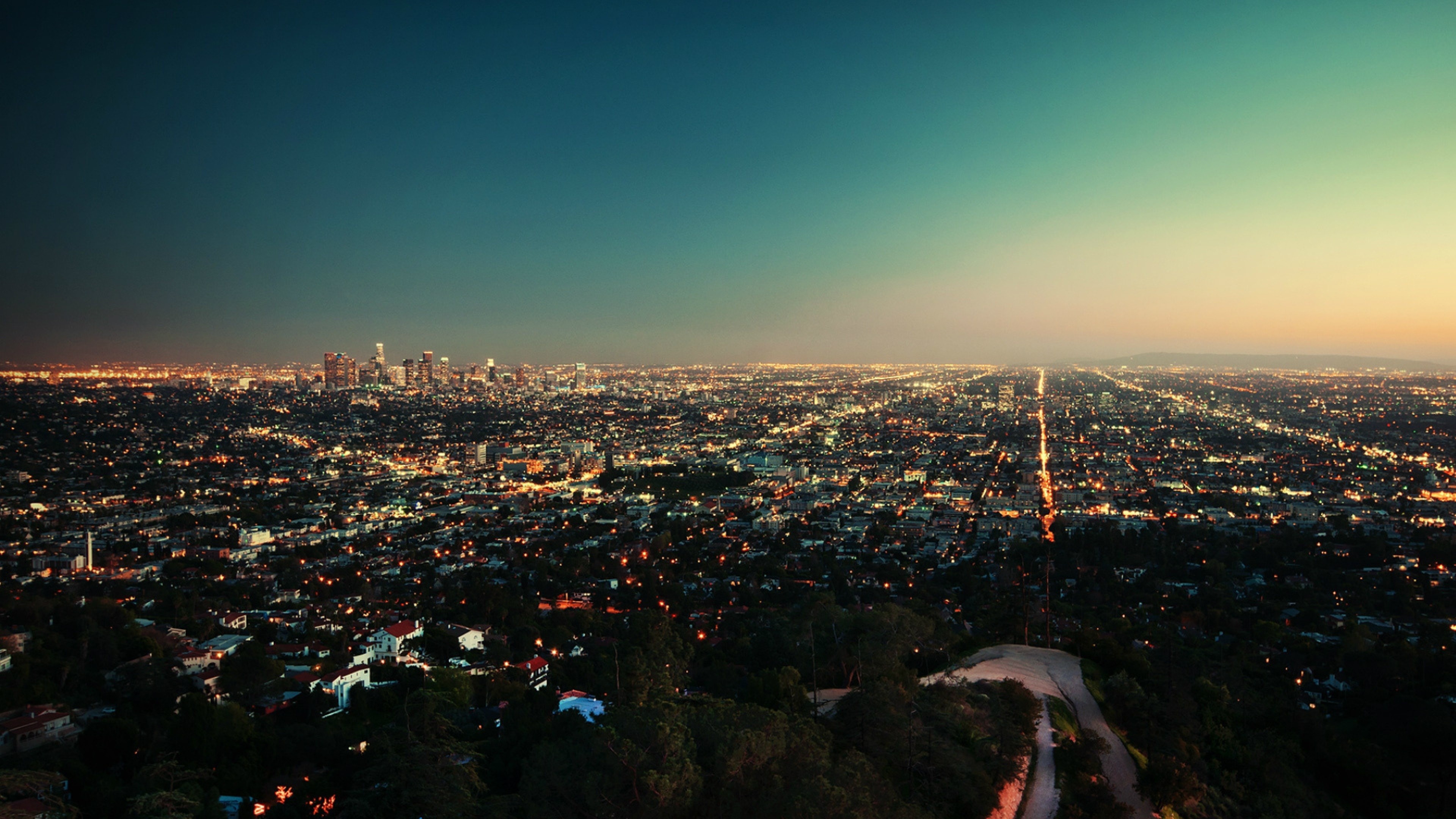 Los Angeles, Night Skylines Wallpaper, 3840x2160 4K Desktop