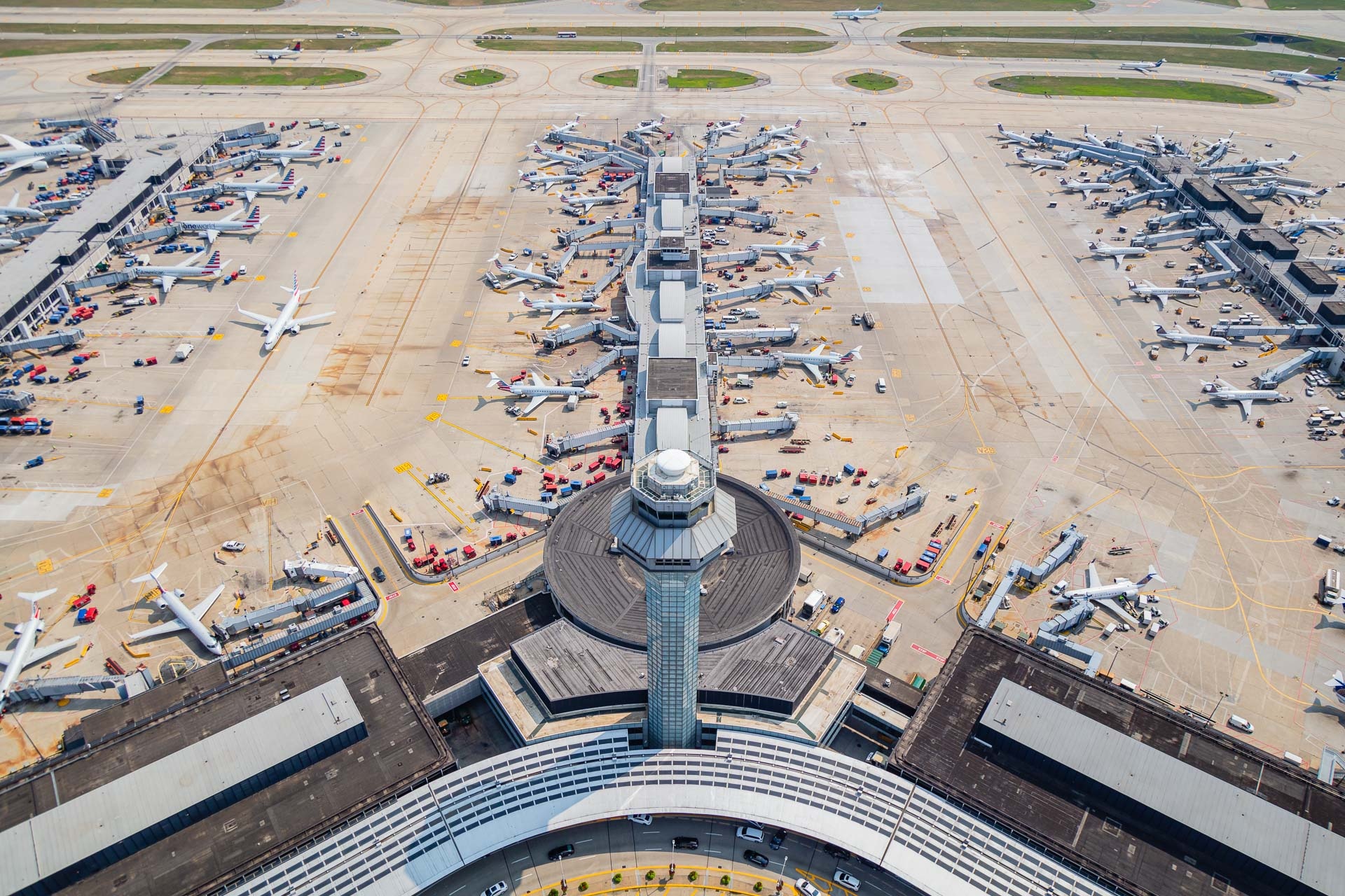 Chicago O'Hare Airport, Aerial Photography, Planet Unicorn, 1920x1280 HD Desktop