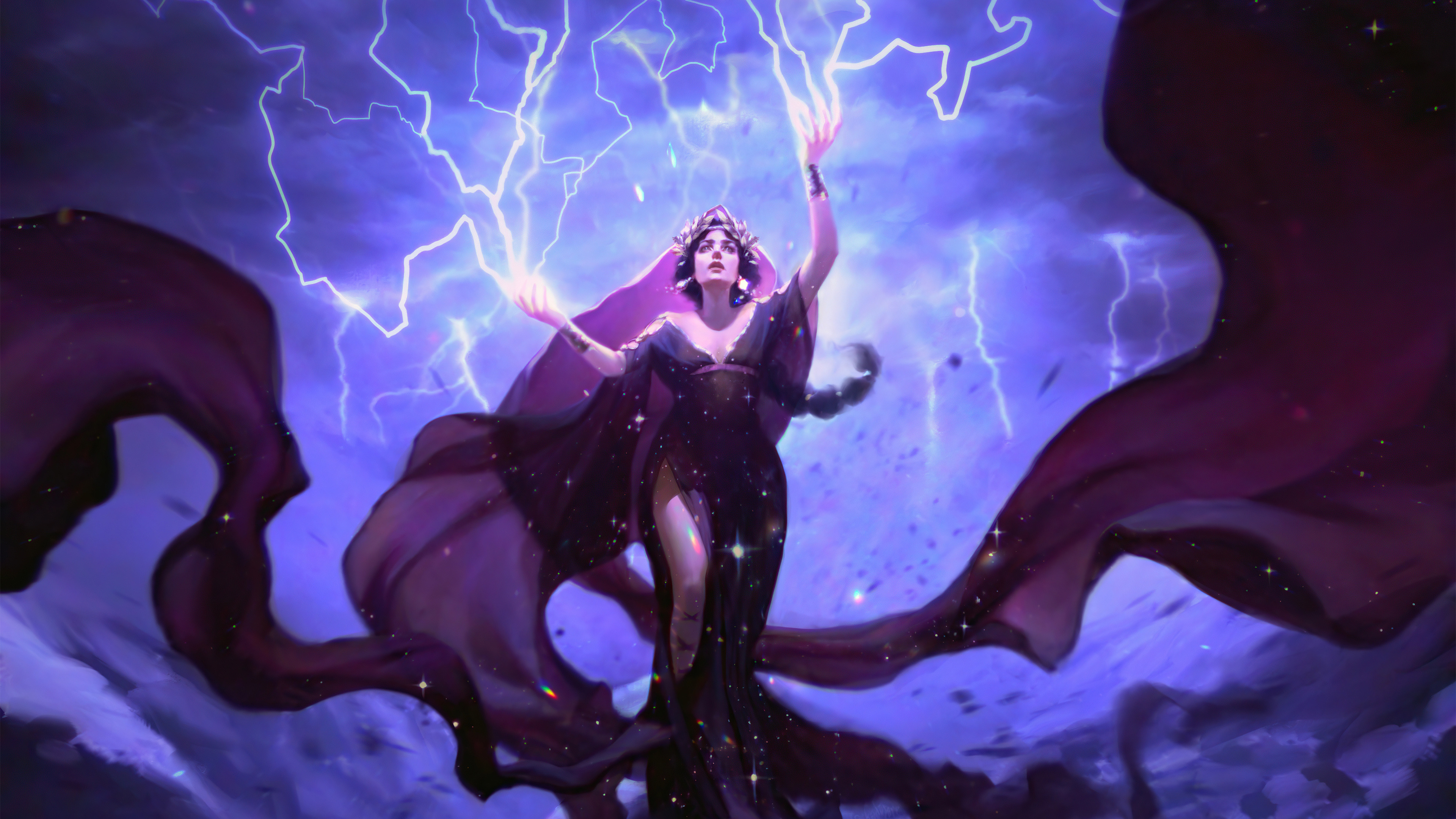 Storm gods oracle, Magic: The Gathering, Laptop wallpaper, HD resolution, 3840x2160 4K Desktop