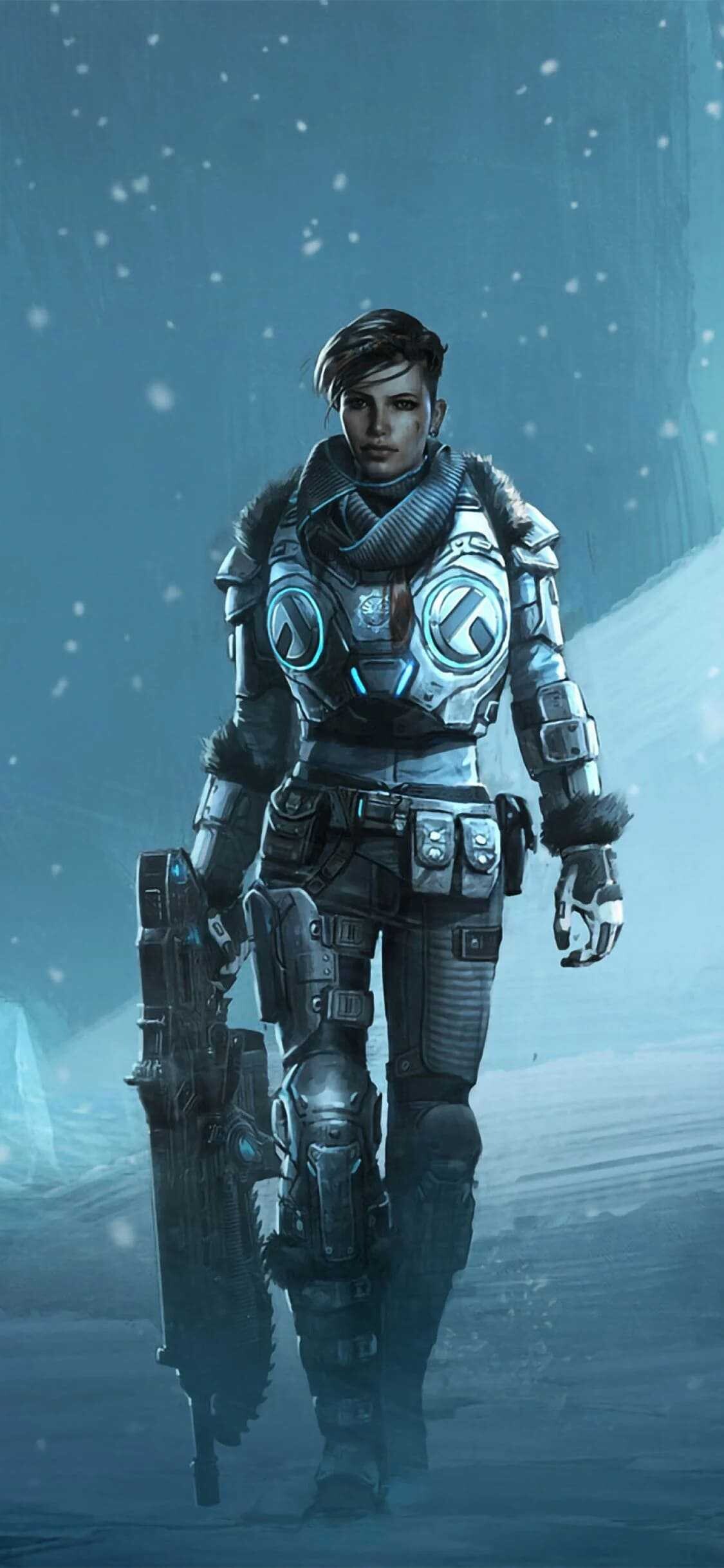 Kait Diaz, Gears of War Wallpaper, 1130x2440 HD Phone