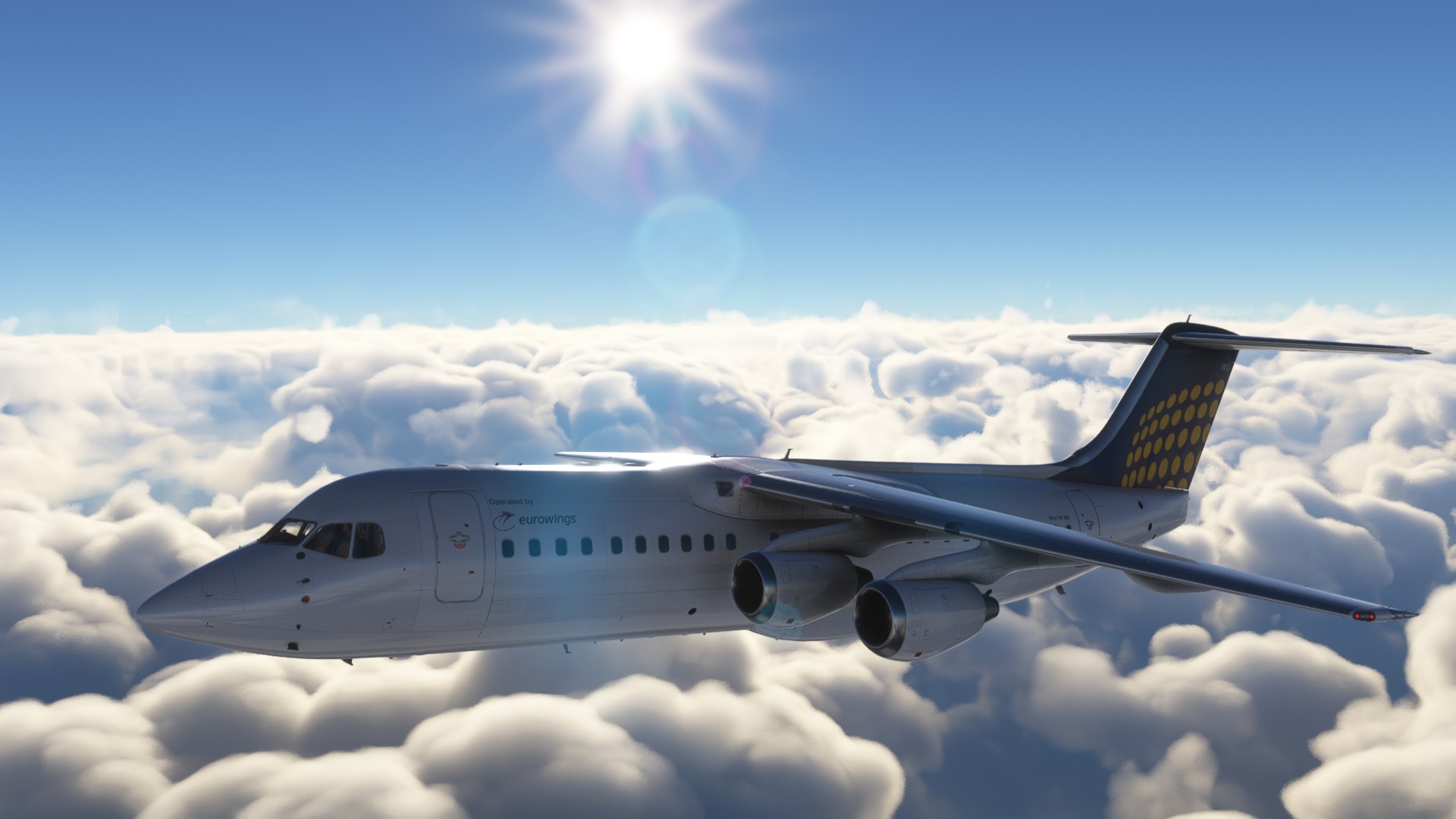 BAe 146, Travels, Hamburg, VATSIM, 1920x1080 Full HD Desktop